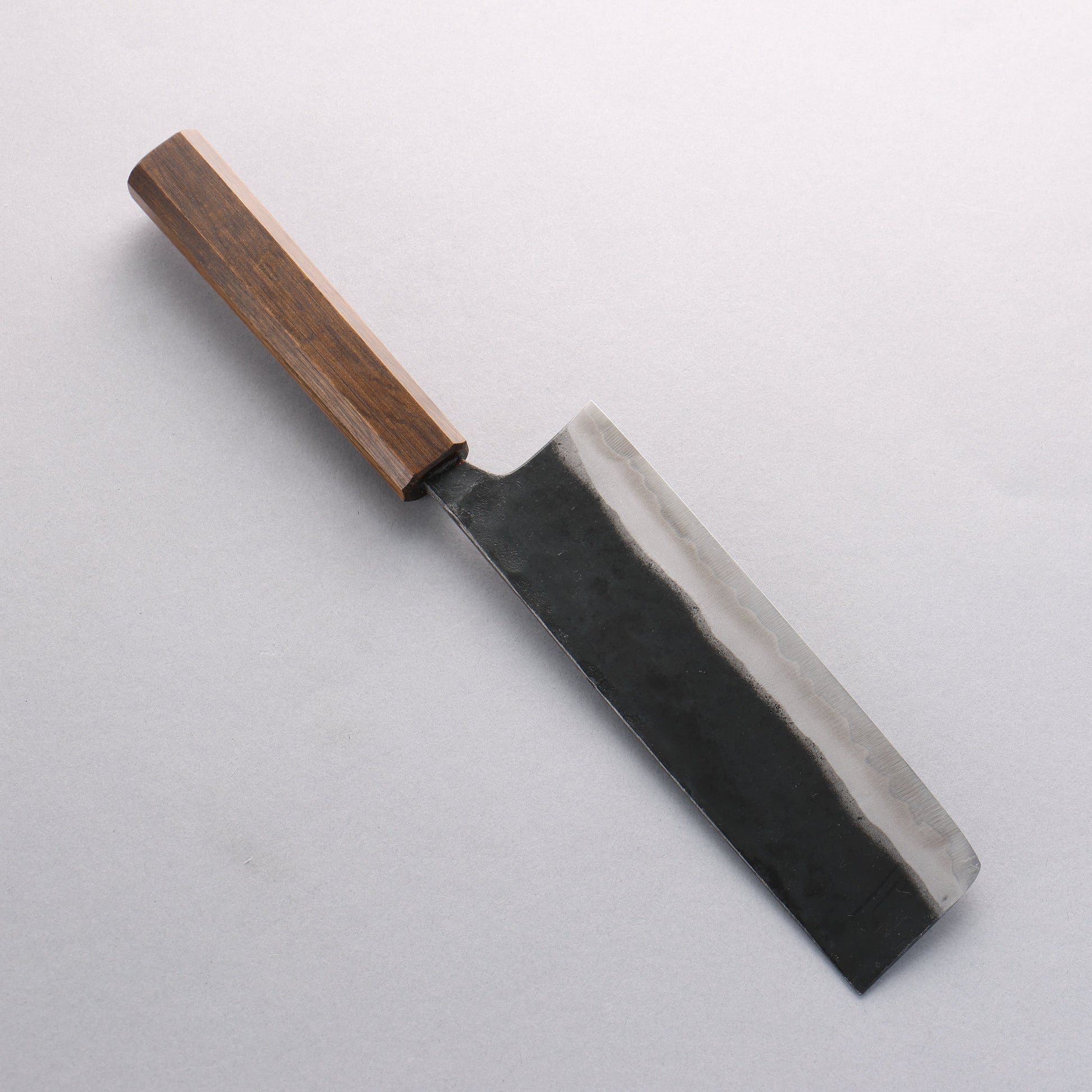 進藤恭平 青紙 黒仕上げ 菜切包丁 170mm 樫漆塗り柄 - 清助刃物
