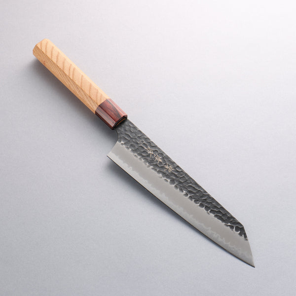 01526 包丁　重啓作　剣型切付　6回鍛　墨流　雲流　錬鉄＋スウェーデン鋼 01526 包丁重啓作剣型切付6回鍛墨流雲流錬鉄＋スウェーデン鋼