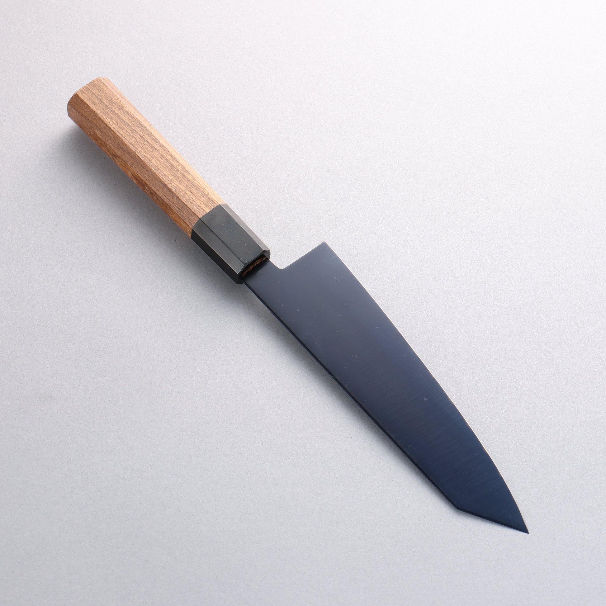 清助 SK-85鋼 イオンプレーティング 切付三徳包丁 180mm チーク (口輪：黒プラスチック)柄 - 清助刃物