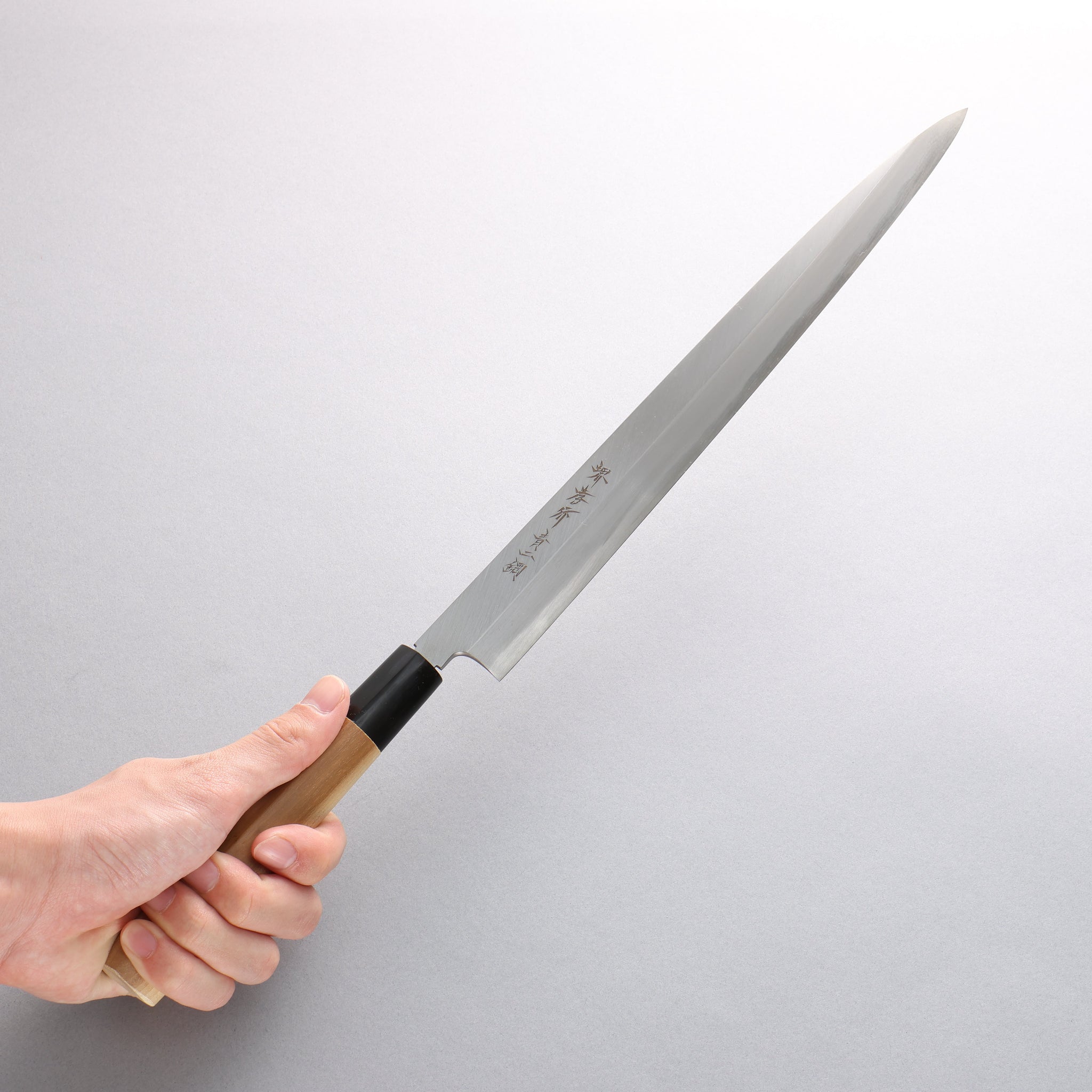 堺 孝行 青ニ鋼 ふぐ引き包丁 300mm 朴柄 - 清助刃物