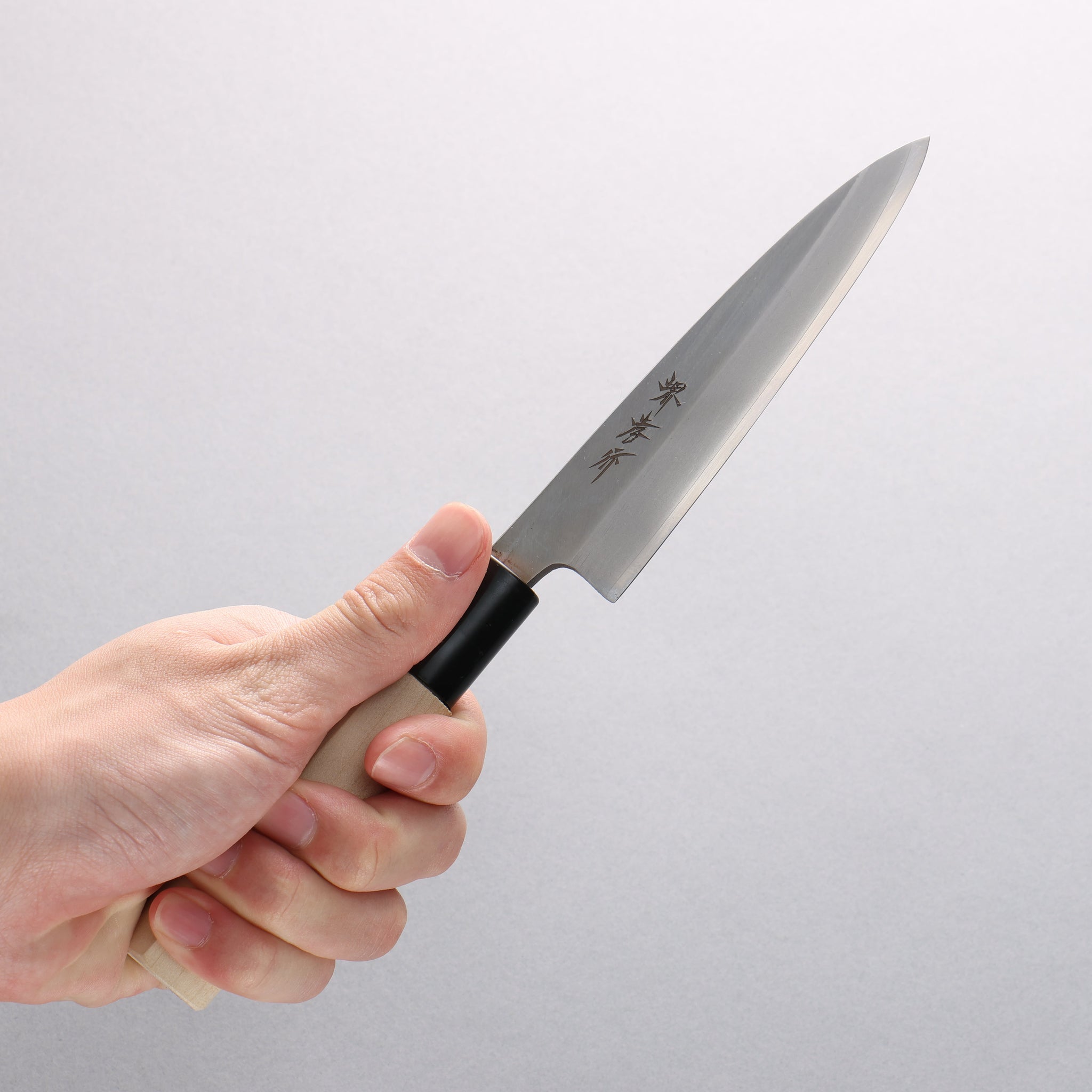 堺 孝行 INOX モリブデン鋼 バラン切り包丁 120mm 朴柄 - 清助刃物