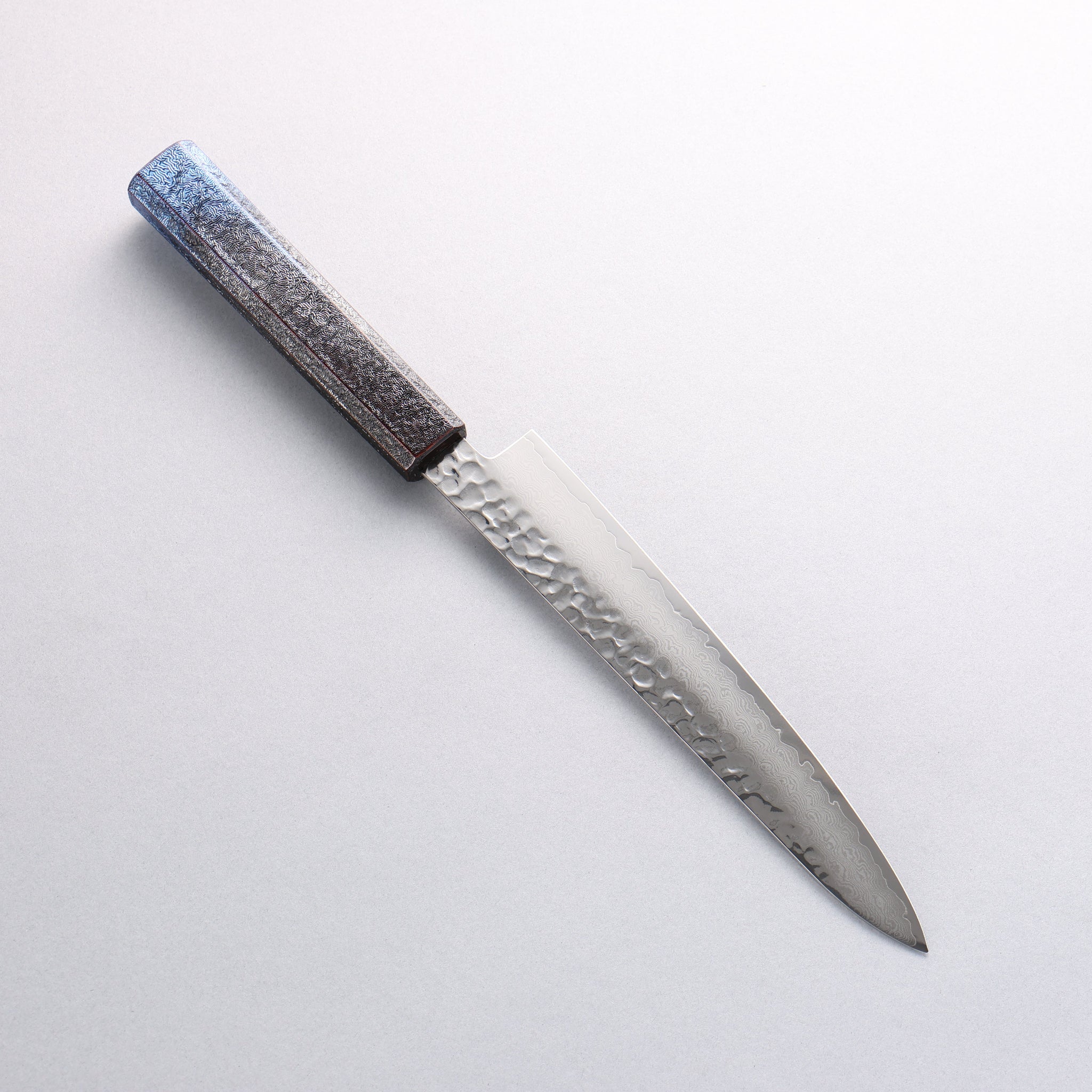 堺 孝行 琳凰 VG10 33層 ダマスカス ペティーナイフ 和包丁 180mm 青漆塗り柄 - 清助刃物