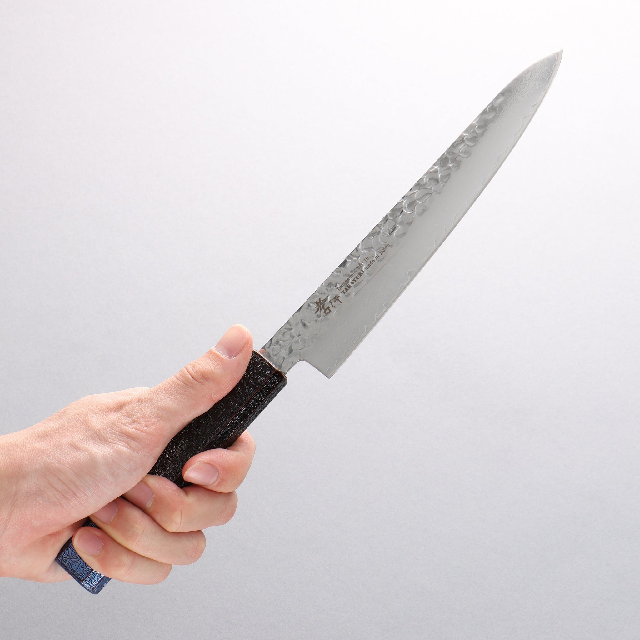 堺 孝行 琳凰 VG10 33層 ダマスカス ペティーナイフ 和包丁 180mm 青漆塗り柄 - 清助刃物