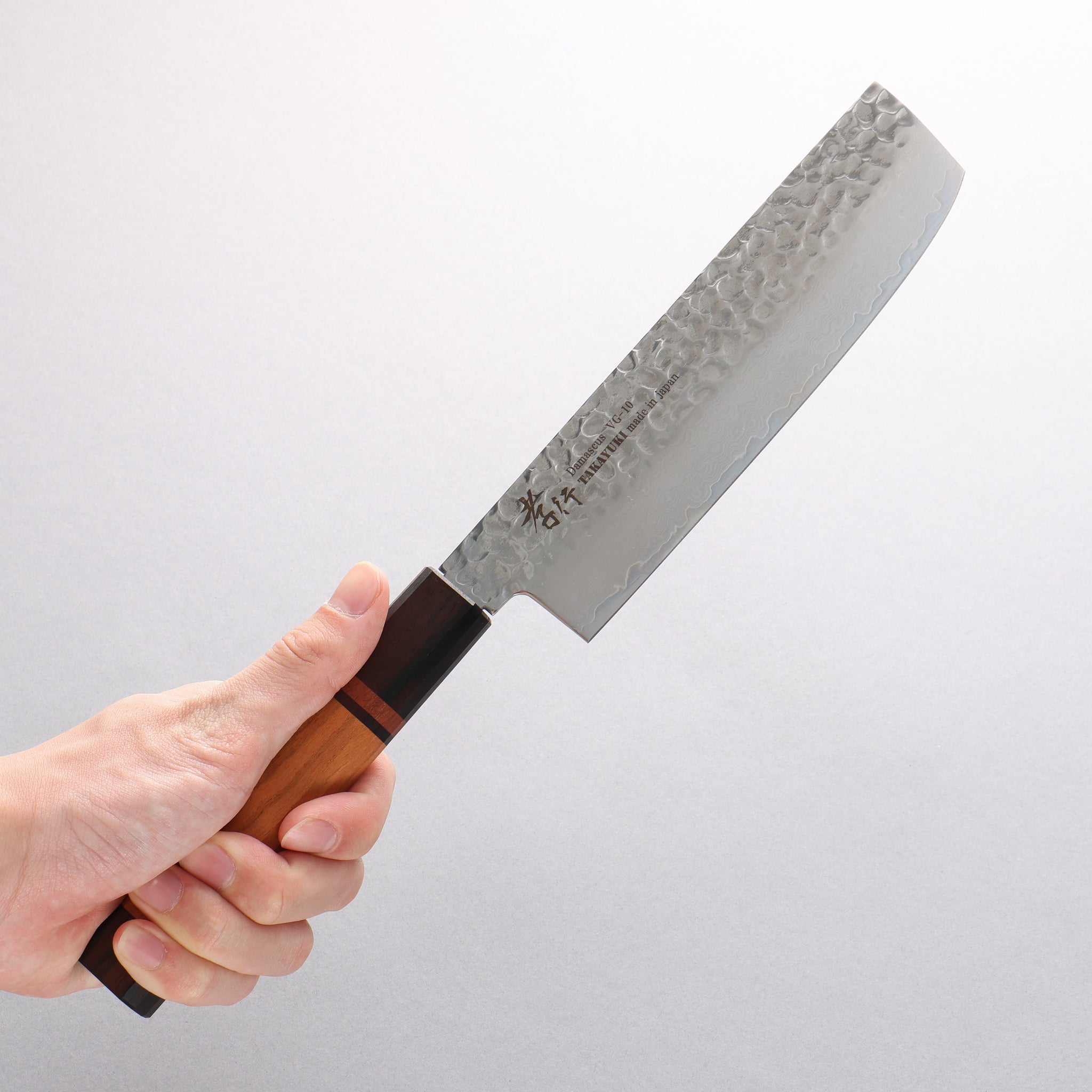 堺 孝行 VG10 33層 ダマスカス 菜切包丁 和包丁 170mm 山桜 (十二角)柄 - 清助刃物