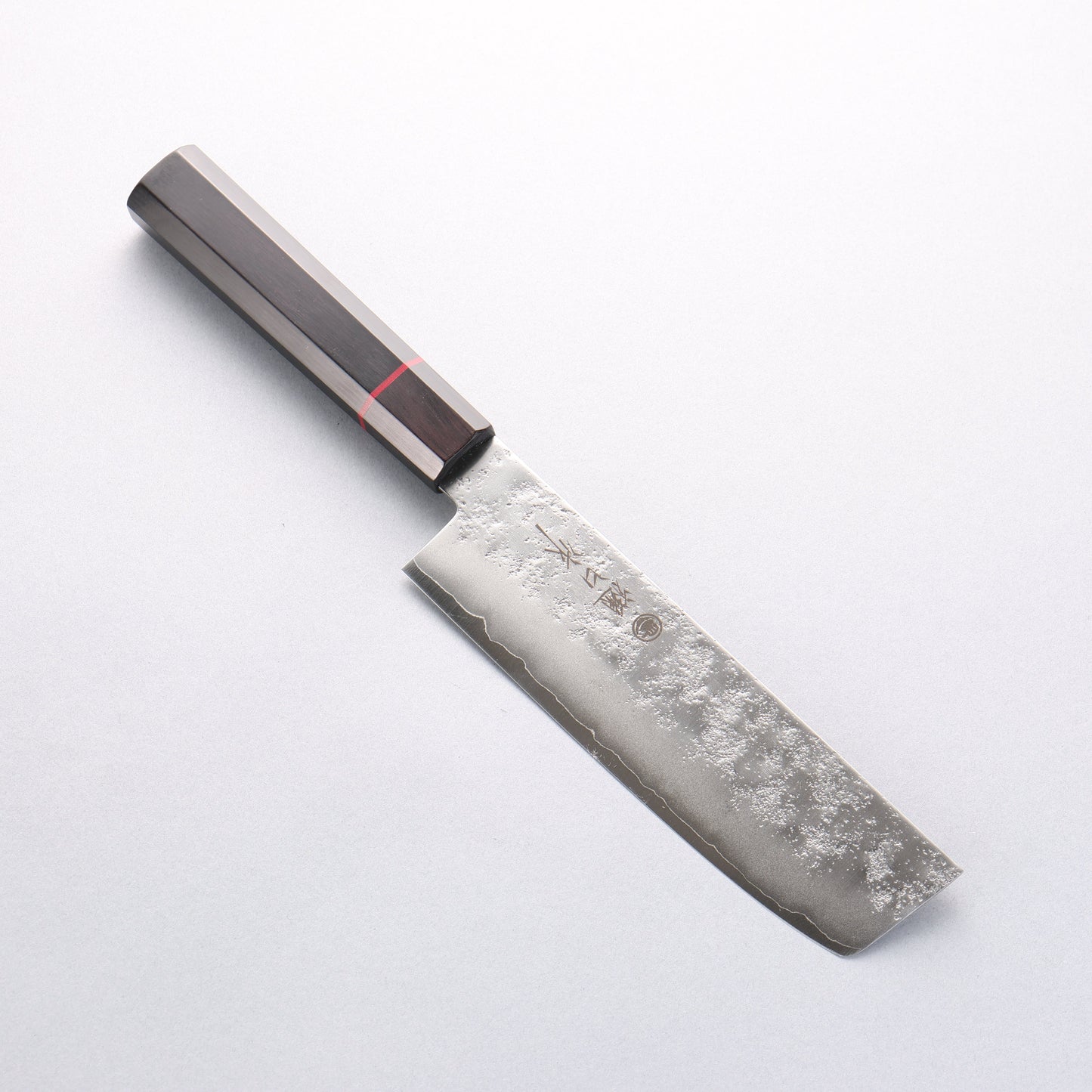 樋口 銀三鋼 梨地 薄刃包丁 165mm 黒合板柄 - 清助刃物