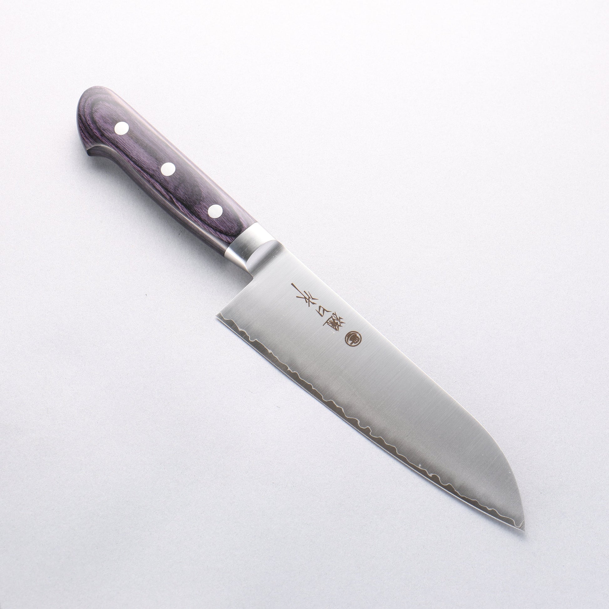 樋口 SG2 三徳包丁 180mm 合板 (紺色)柄 - 清助刃物