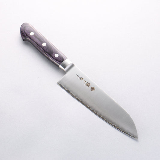 樋口 SG2 三徳包丁 180mm 合板 (紺色)柄 - 清助刃物