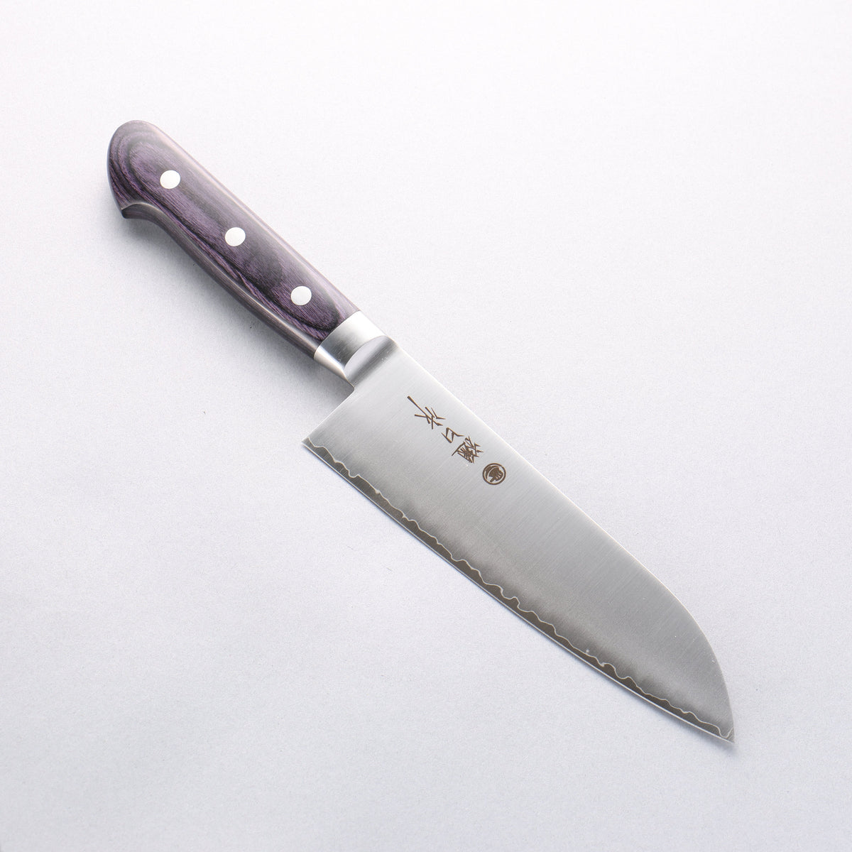 樋口 SG2 三徳包丁 180mm 合板 (紺色)柄 - 清助刃物