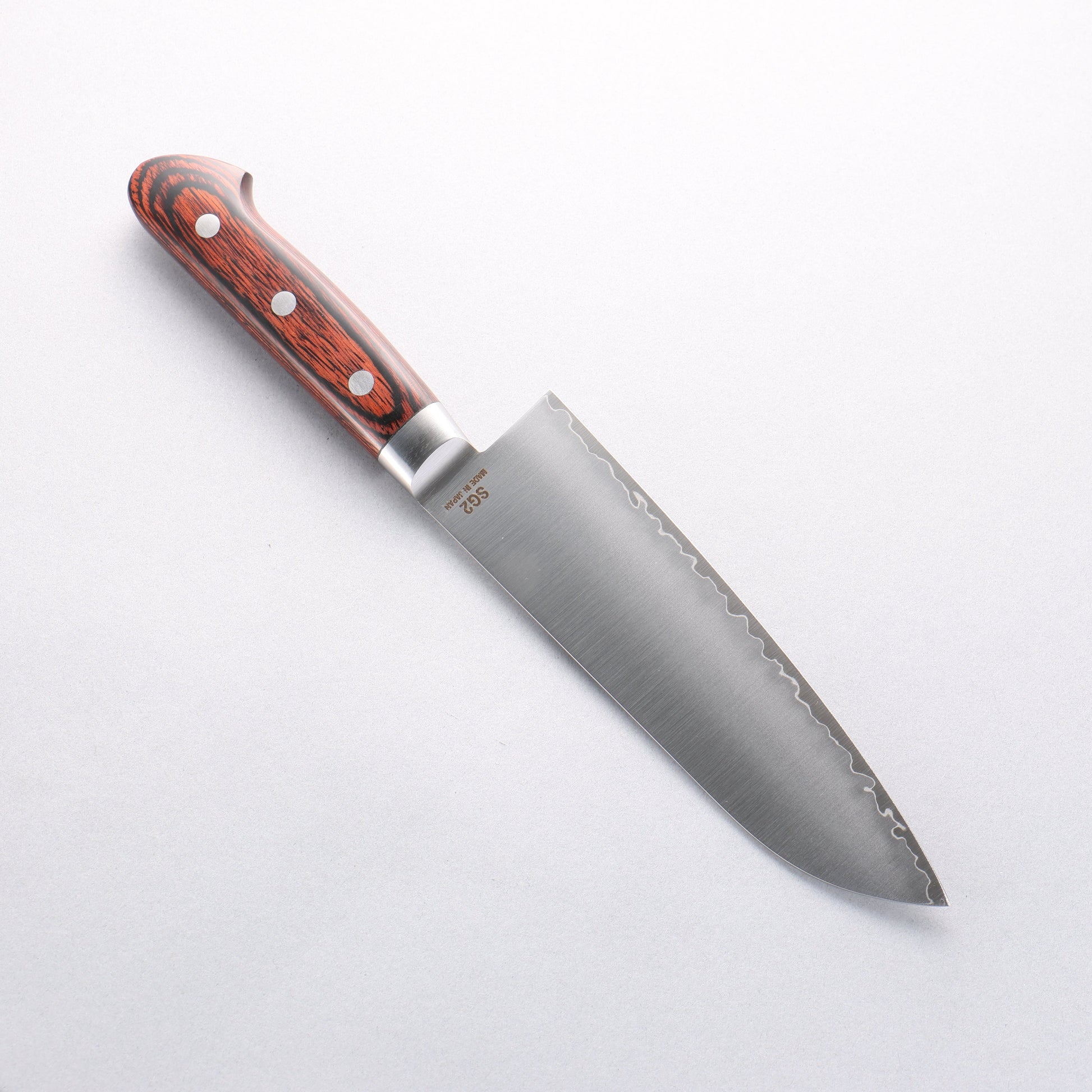 樋口 SG2 三徳包丁 180mm 合板 (スコッチ色)柄 - 清助刃物