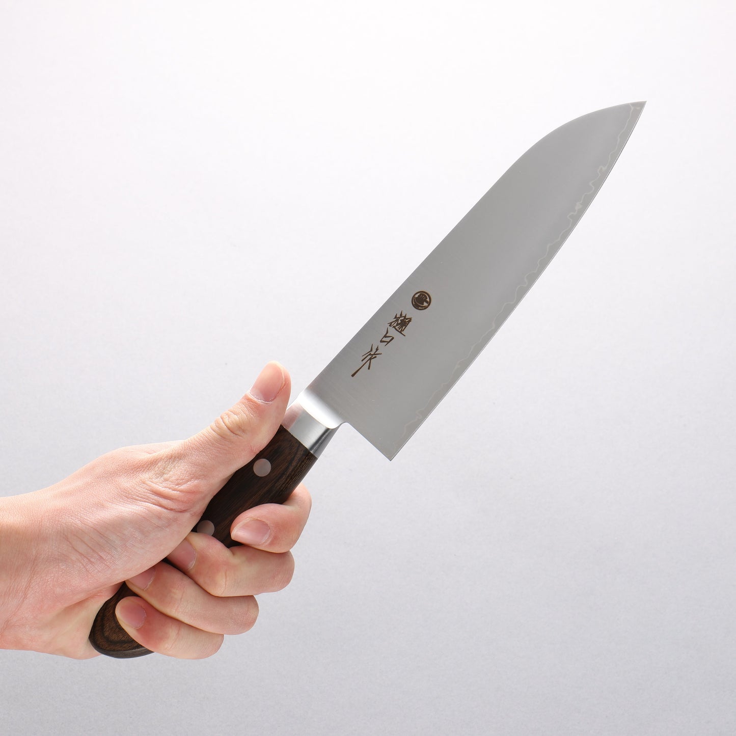 樋口 SG2 三徳包丁 180mm 茶合板柄 - 清助刃物