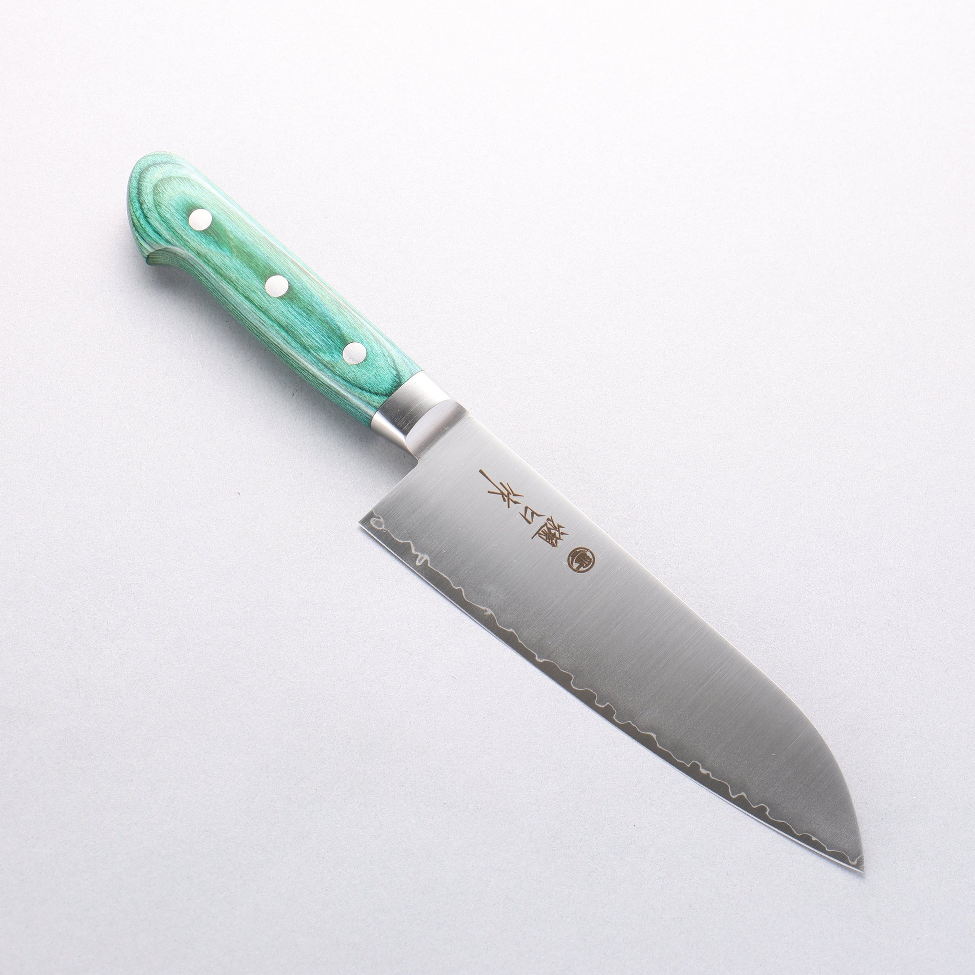 樋口 SG2 三徳包丁 180mm 緑合板柄 - 清助刃物