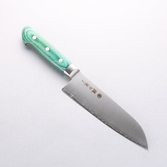樋口 SG2 三徳包丁 180mm 緑合板柄 - 清助刃物