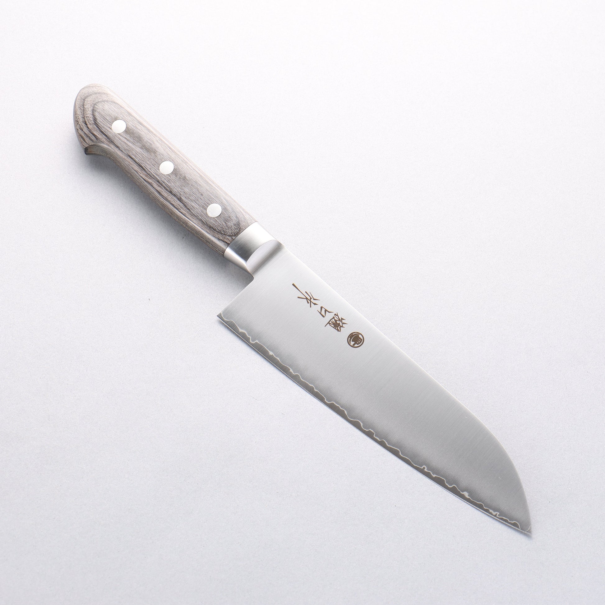 樋口 SG2 三徳包丁 180mm グレー合板柄 - 清助刃物