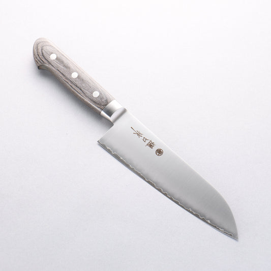 樋口 SG2 三徳包丁 180mm グレー合板柄 - 清助刃物