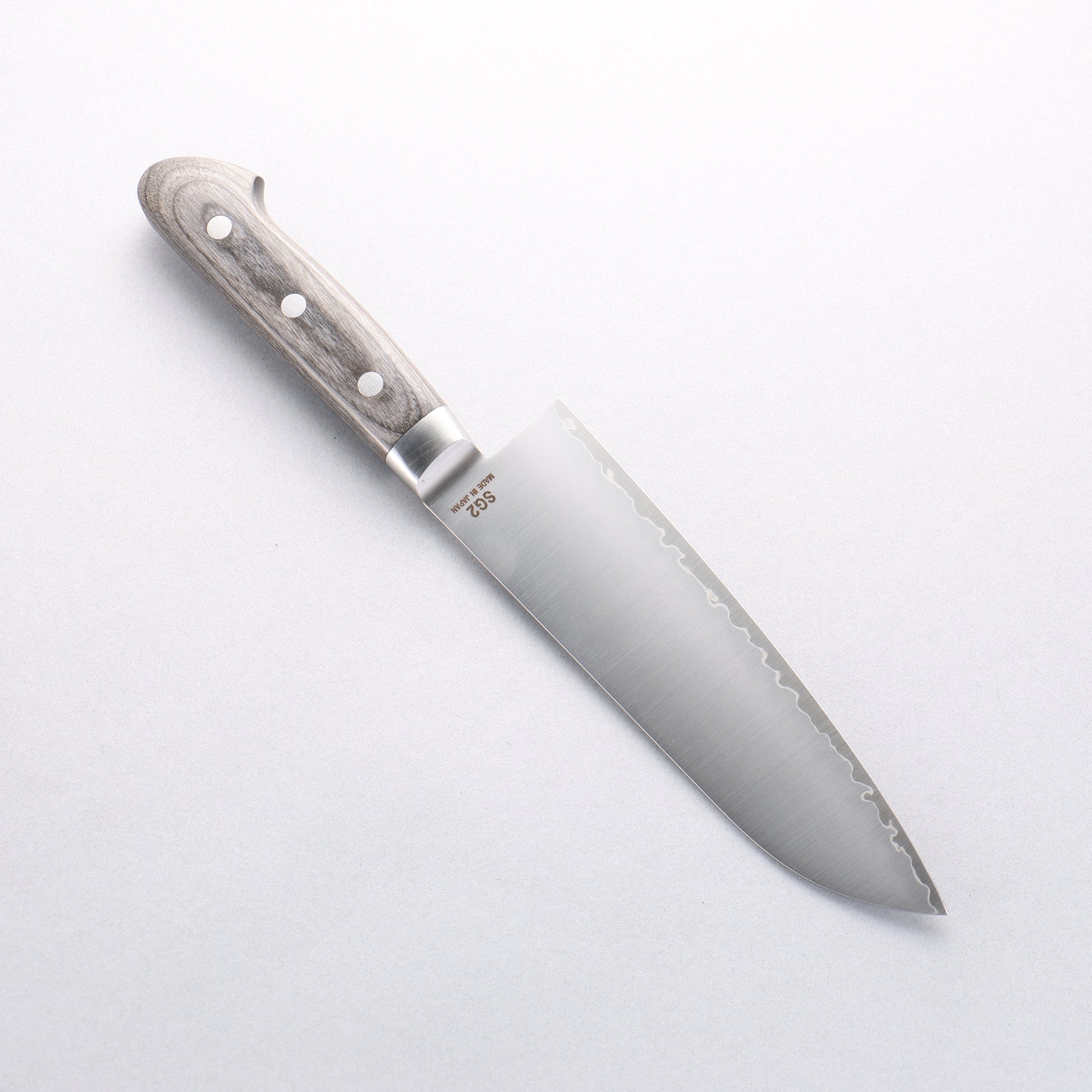 樋口 SG2 三徳包丁 180mm グレー合板柄 - 清助刃物