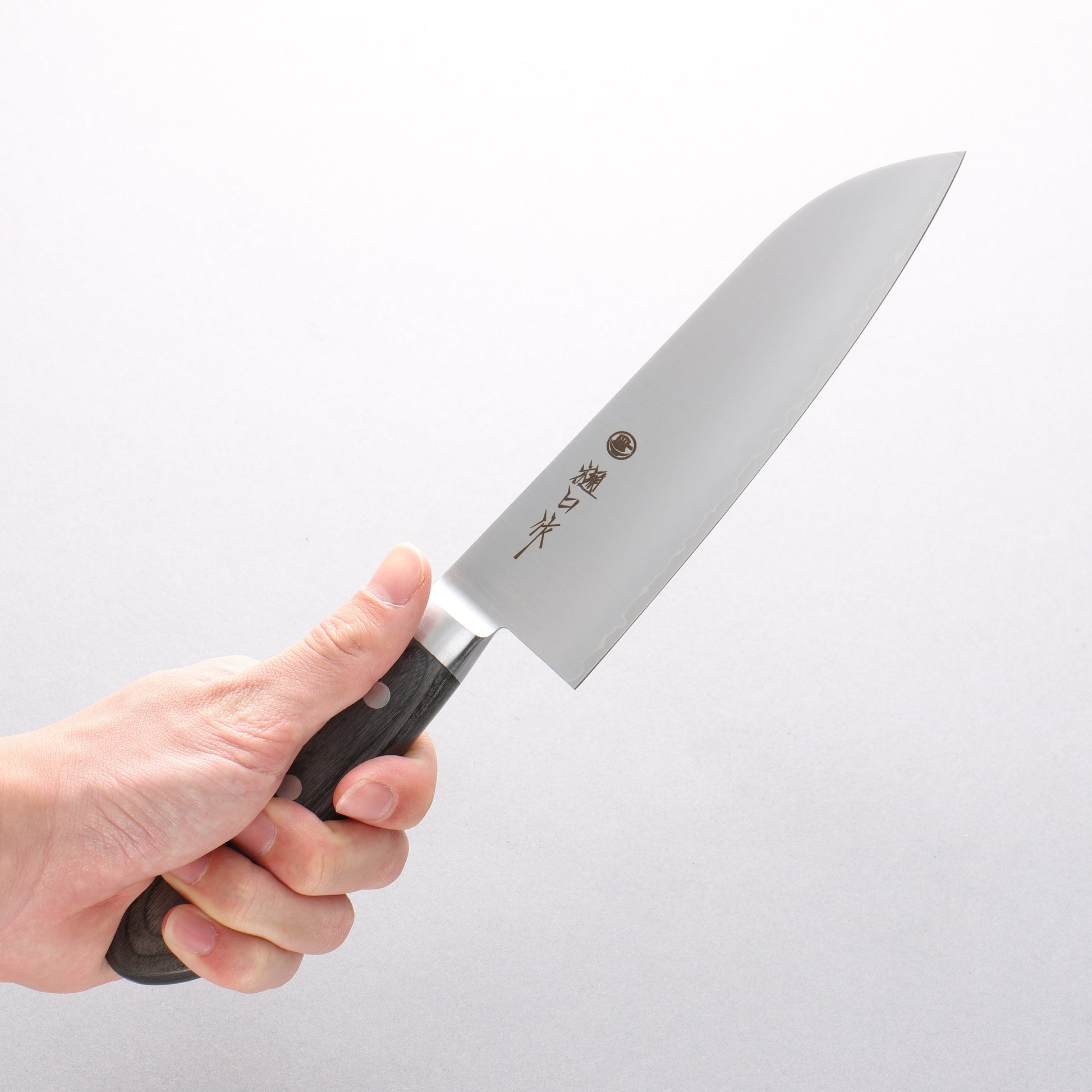 樋口 SG2 三徳包丁 180mm グレー合板柄 - 清助刃物