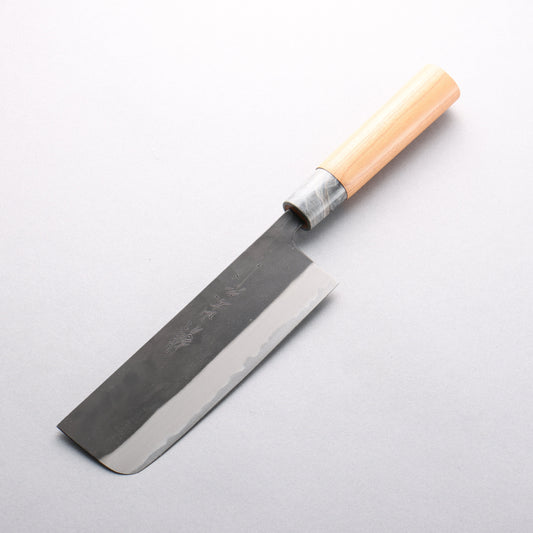 山本 直 白ニ鋼 黒打 菜切包丁 165mm 桜柄 - 清助刃物