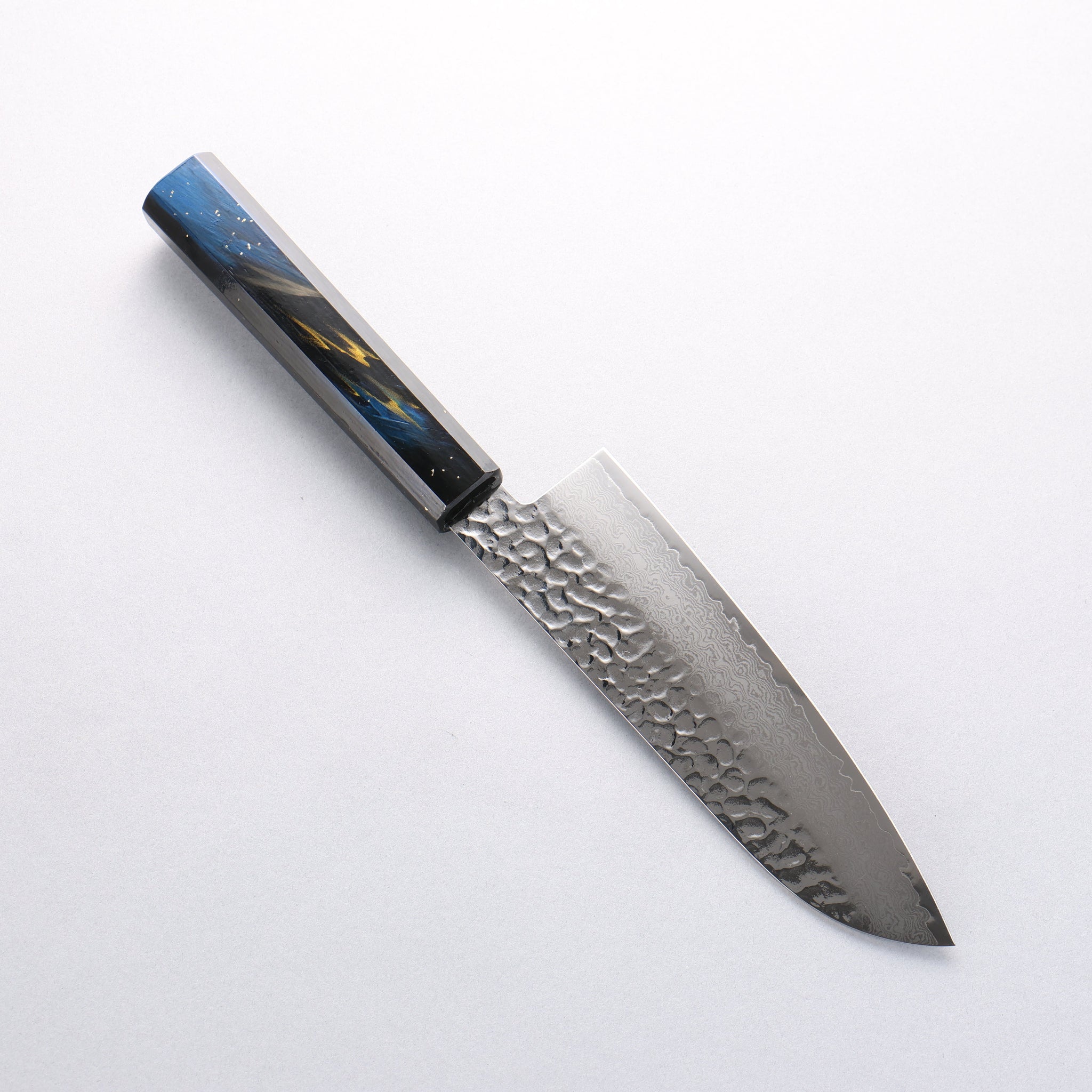 堺 孝行 V金10号 33層ダマスカス 三徳包丁 170mm 樫の木漆塗り(彩宇)柄 - 清助刃物