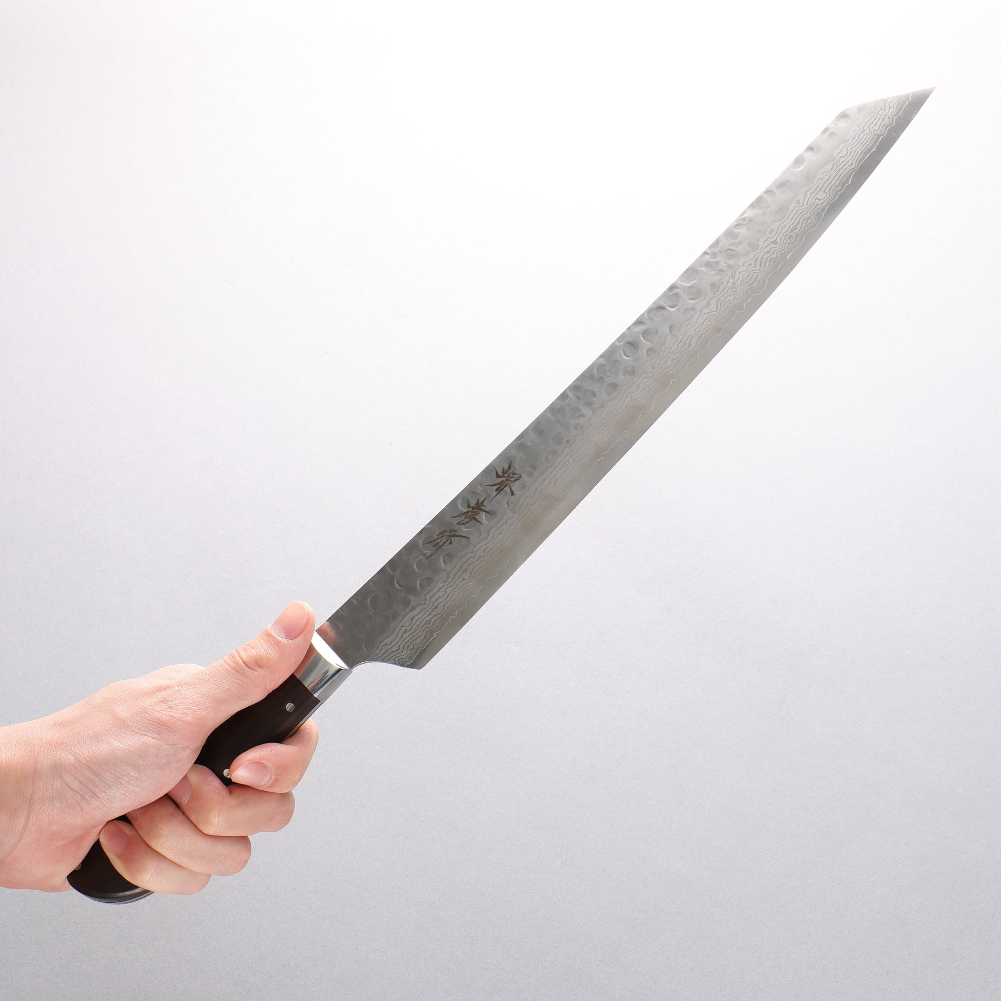 堺 孝行 VG10 33層 ダマスカス 切付柳刃包丁 270mm デザートアイアンウッド（杉原モデル）柄 - 清助刃物