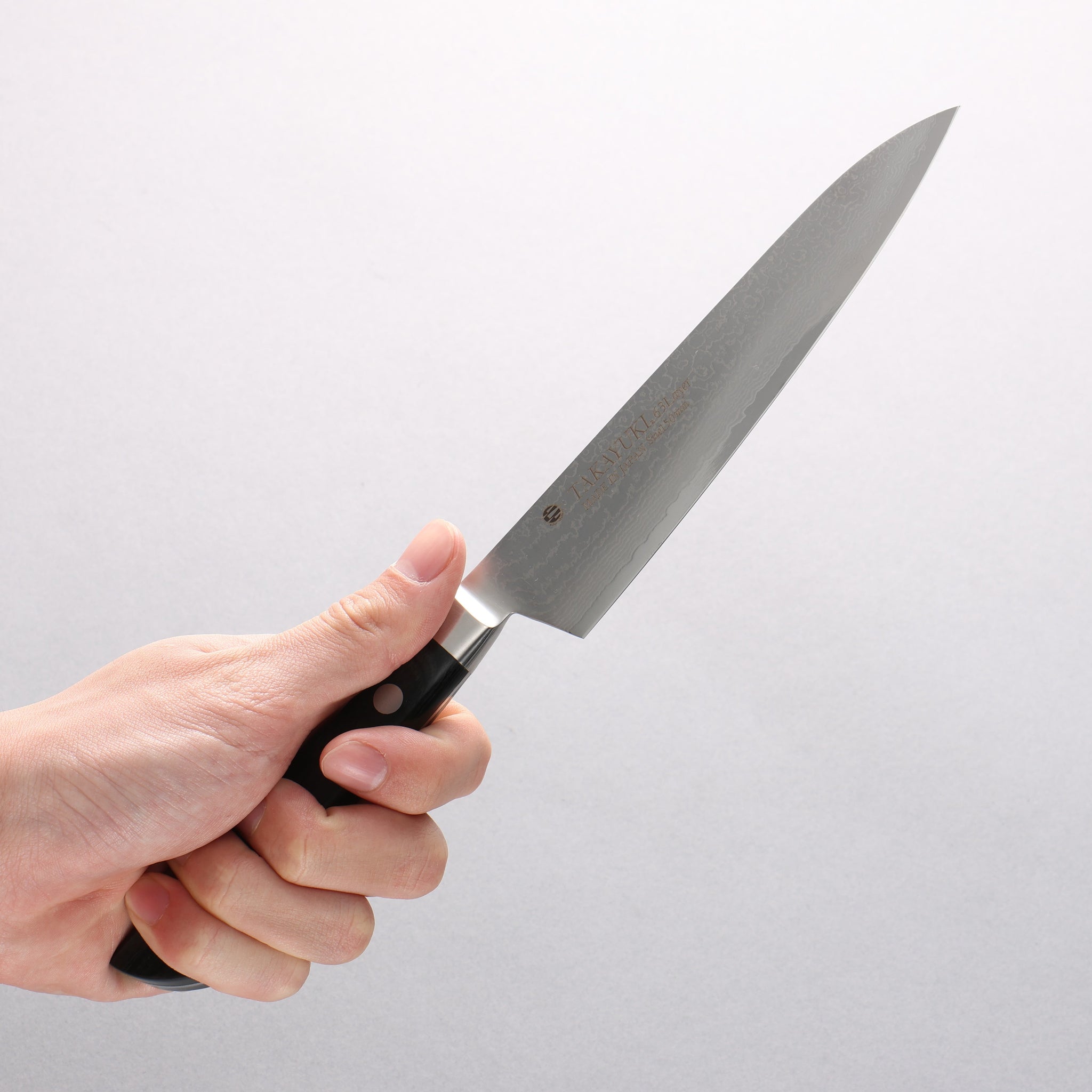 堺 孝行 モリブデン鋼（MOL） 63層ダマスカス ペティーナイフ 150mm - 清助刃物