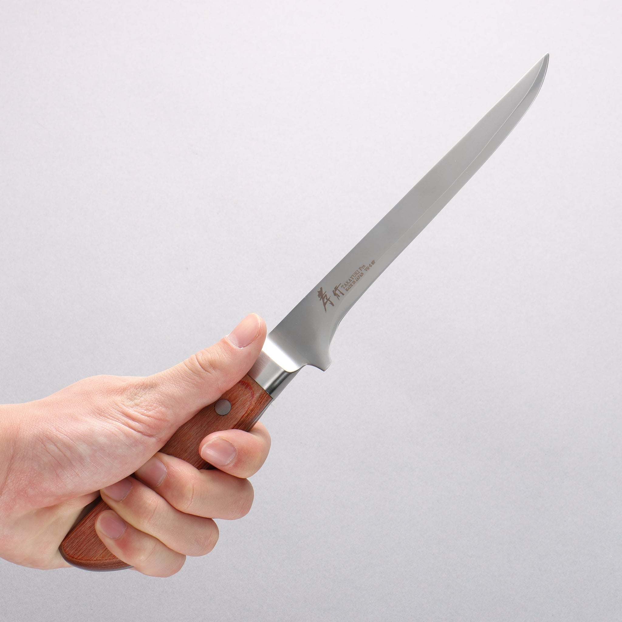 堺 孝行 V金5号 ボーニングナイフ 和包丁 160mm 茶合板柄 - 清助刃物