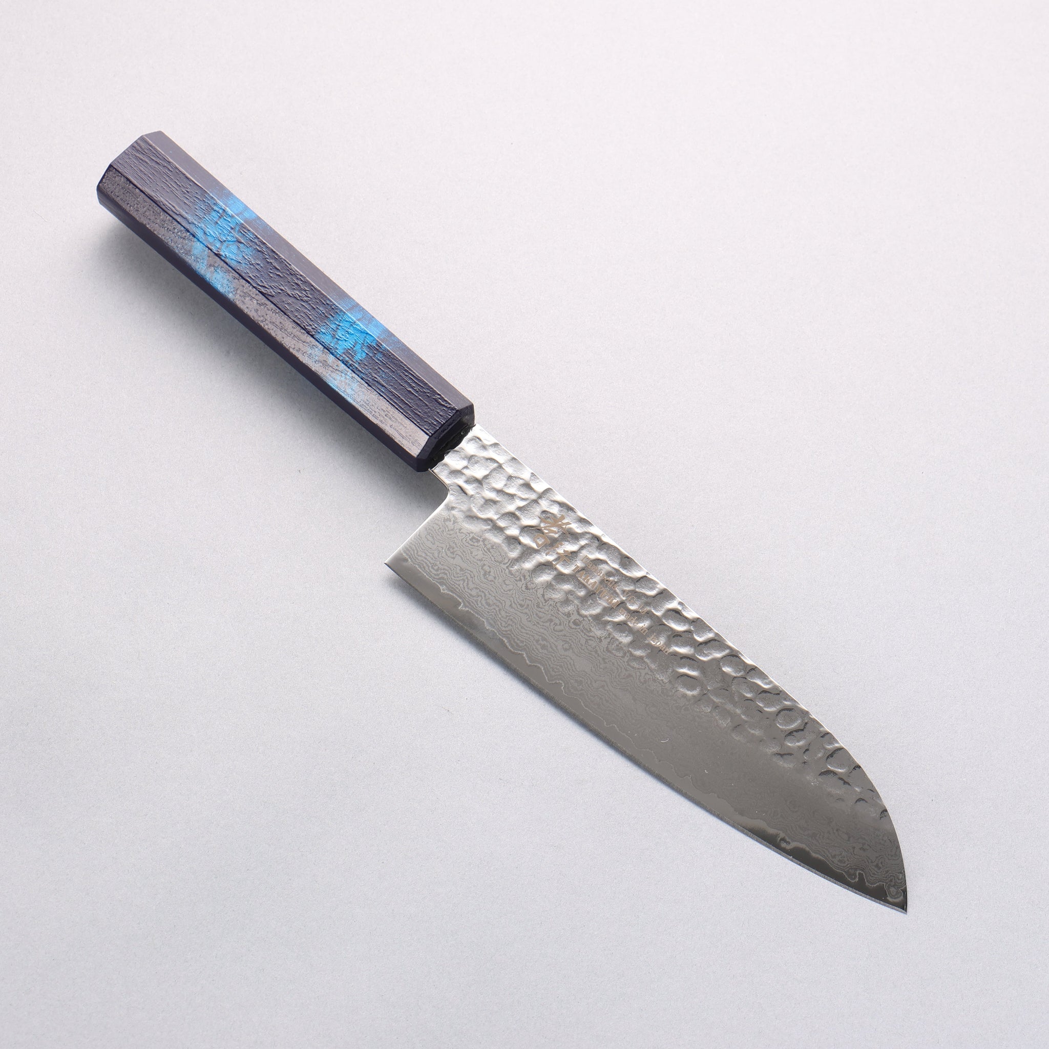 堺 孝行 なないろ VG10 33層 三徳包丁 180mm ABS樹脂(群青べっ甲)柄 - 清助刃物