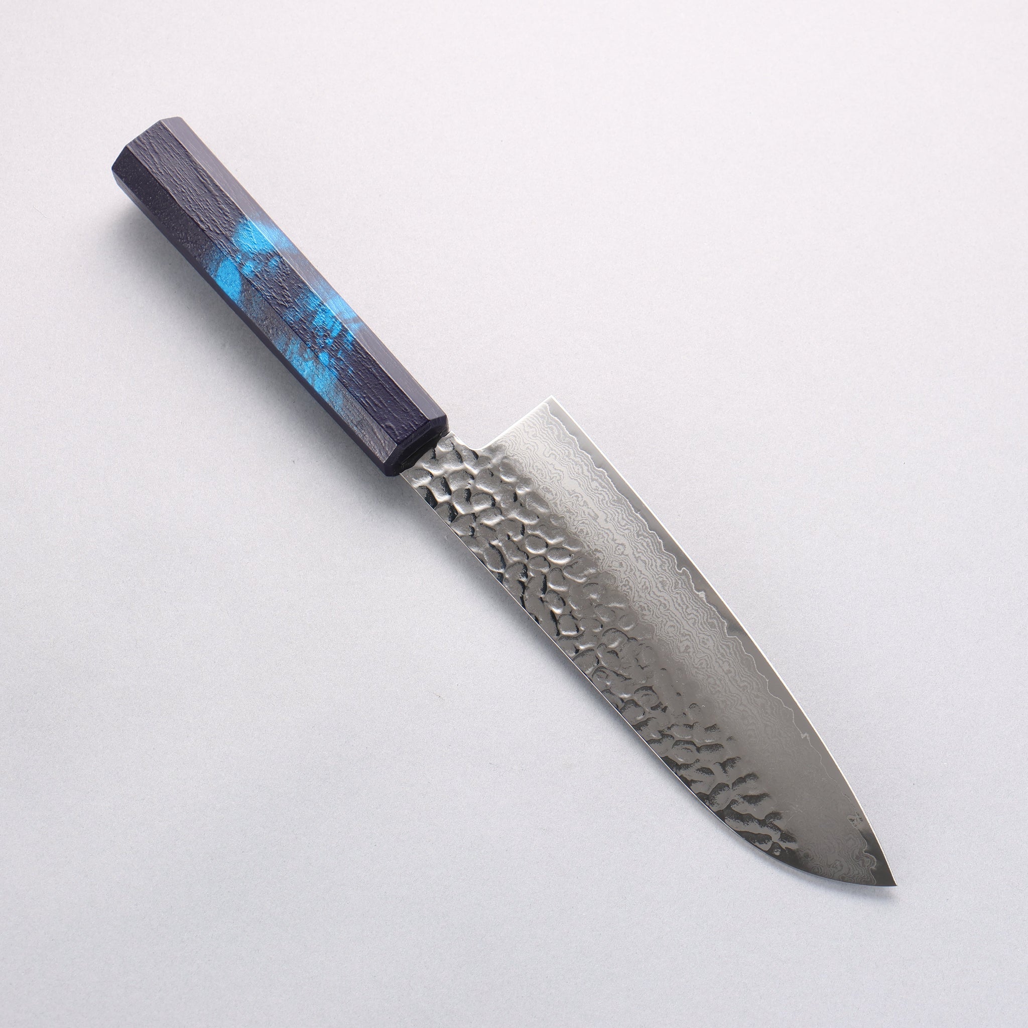 堺 孝行 なないろ VG10 33層 三徳包丁 180mm ABS樹脂(群青べっ甲)柄 - 清助刃物