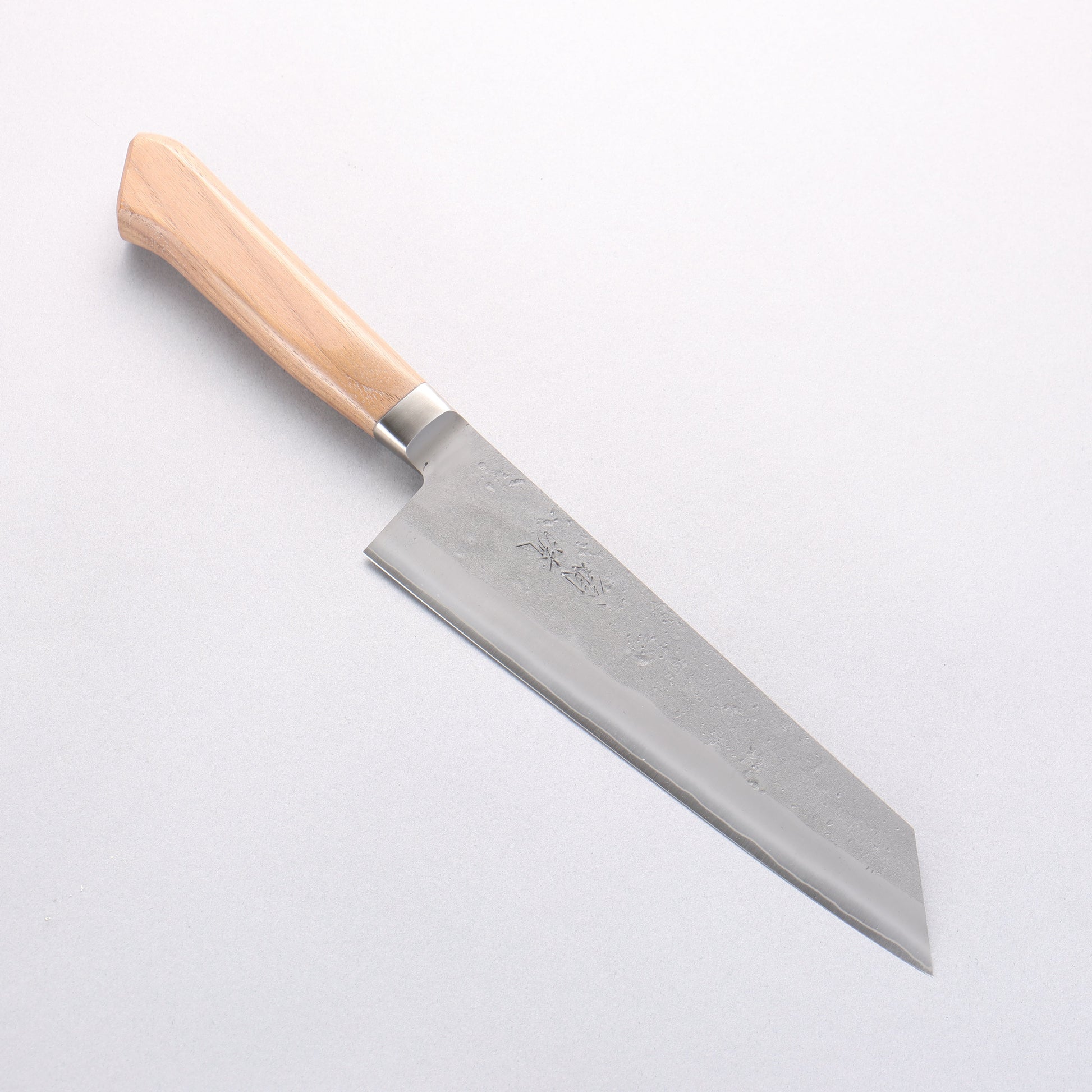 翁流 SLD鋼 梨地 切付牛刀包丁 210mm ウォルナット柄 - 清助刃物