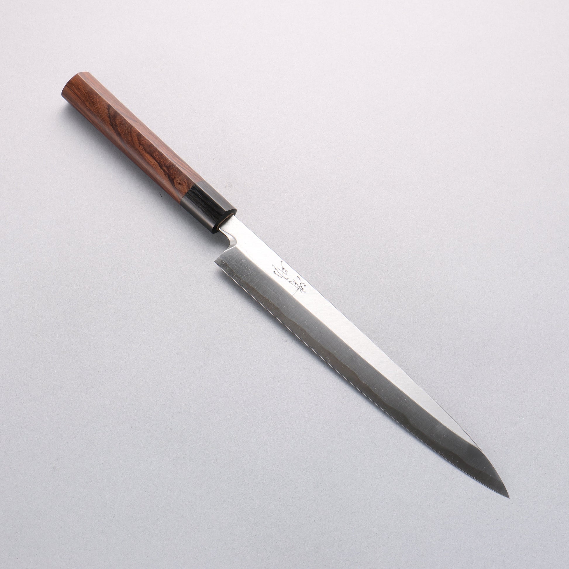 清助 青紙 霞研 柳刃包丁 240mm 紫檀柄 - 清助刃物