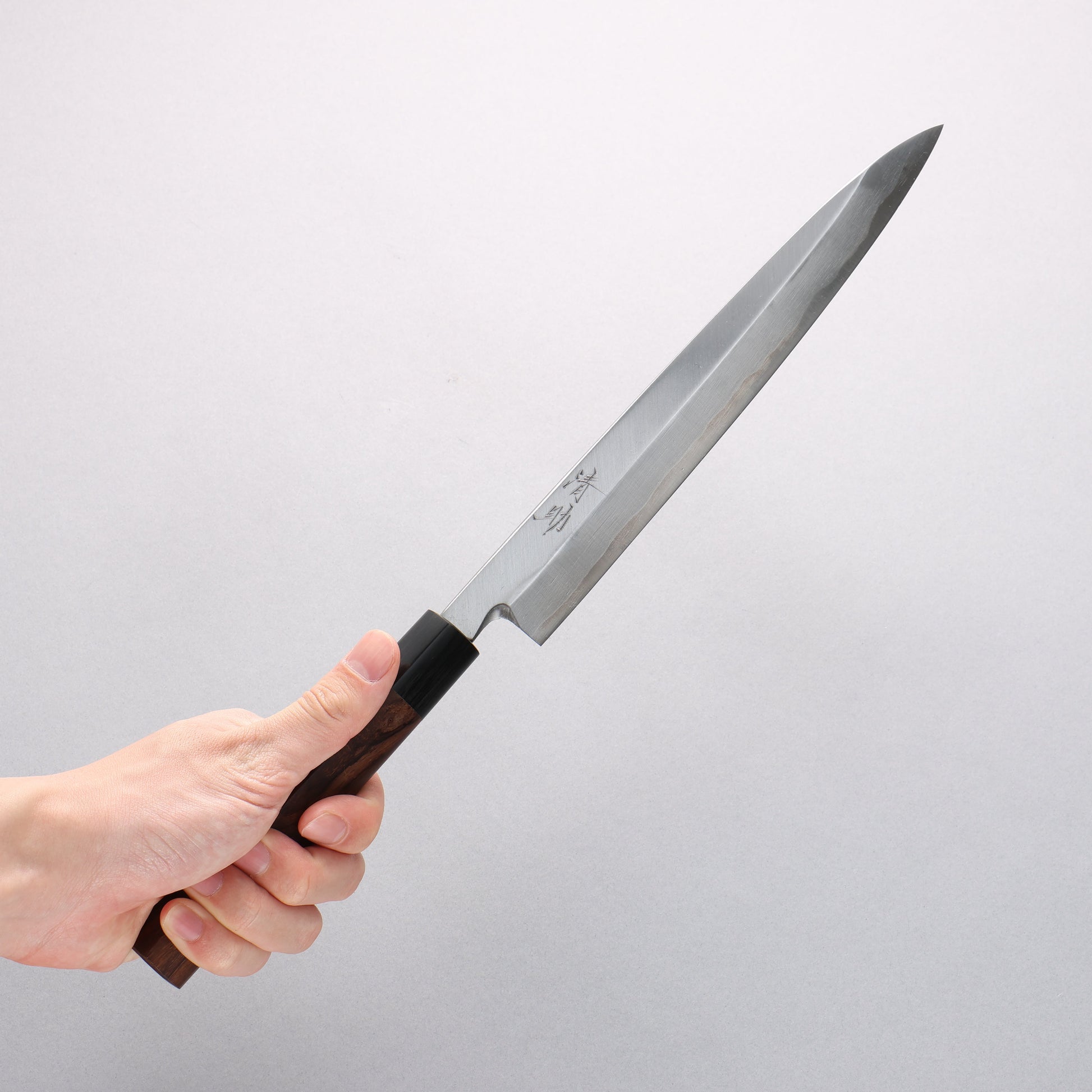 清助 青紙 霞研 柳刃包丁 240mm 紫檀柄 - 清助刃物