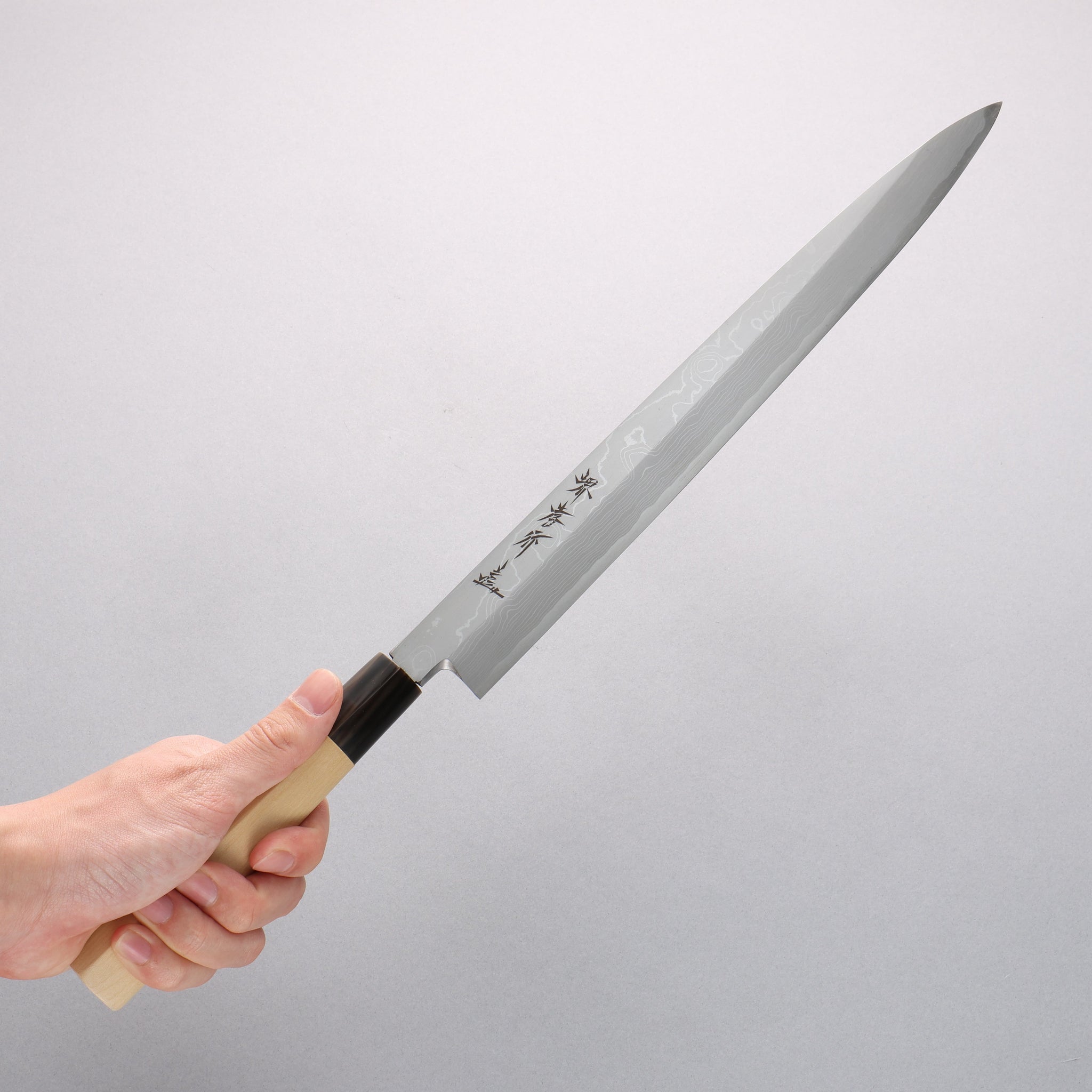 堺 孝行 うずしお 白ニ鋼 柳刃包丁 朴柄 - 清助刃物