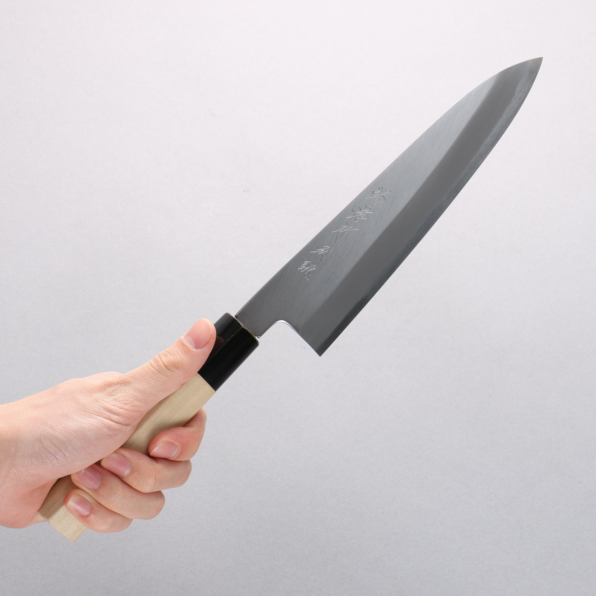 堺 孝行 特上 白ニ鋼 牛刀包丁 210mm 朴柄 - 清助刃物