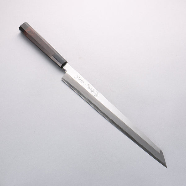 堺 孝行 白虎 白一鋼 切付柳刃包丁 330mm 黒檀柄 鞘付き – 清助刃物