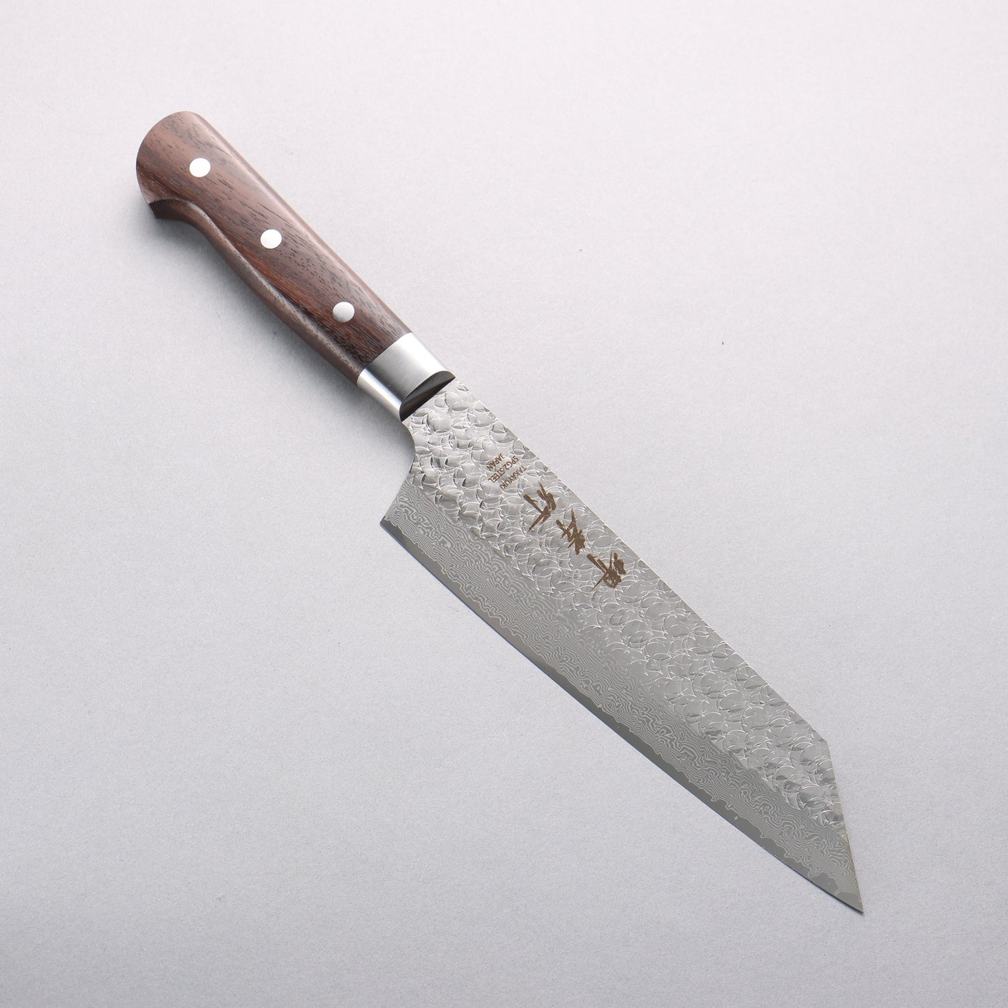 堺 孝行 SG2 鎚目 ダマスカス 磨き仕上げ 剣型牛刀包丁 190mm 紫檀柄 - 清助刃物