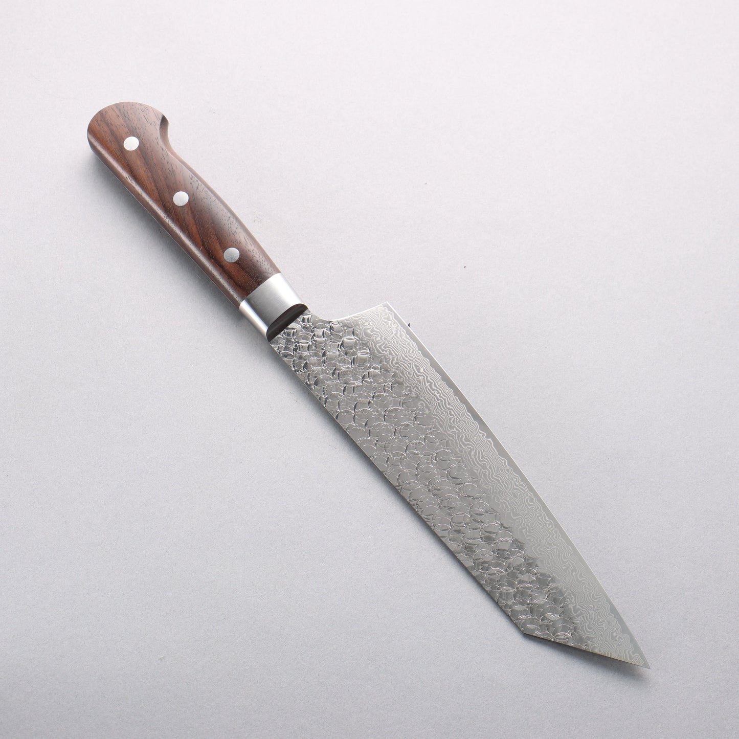 堺 孝行 SG2 鎚目 ダマスカス 磨き仕上げ 剣型牛刀包丁 190mm 紫檀柄 - 清助刃物