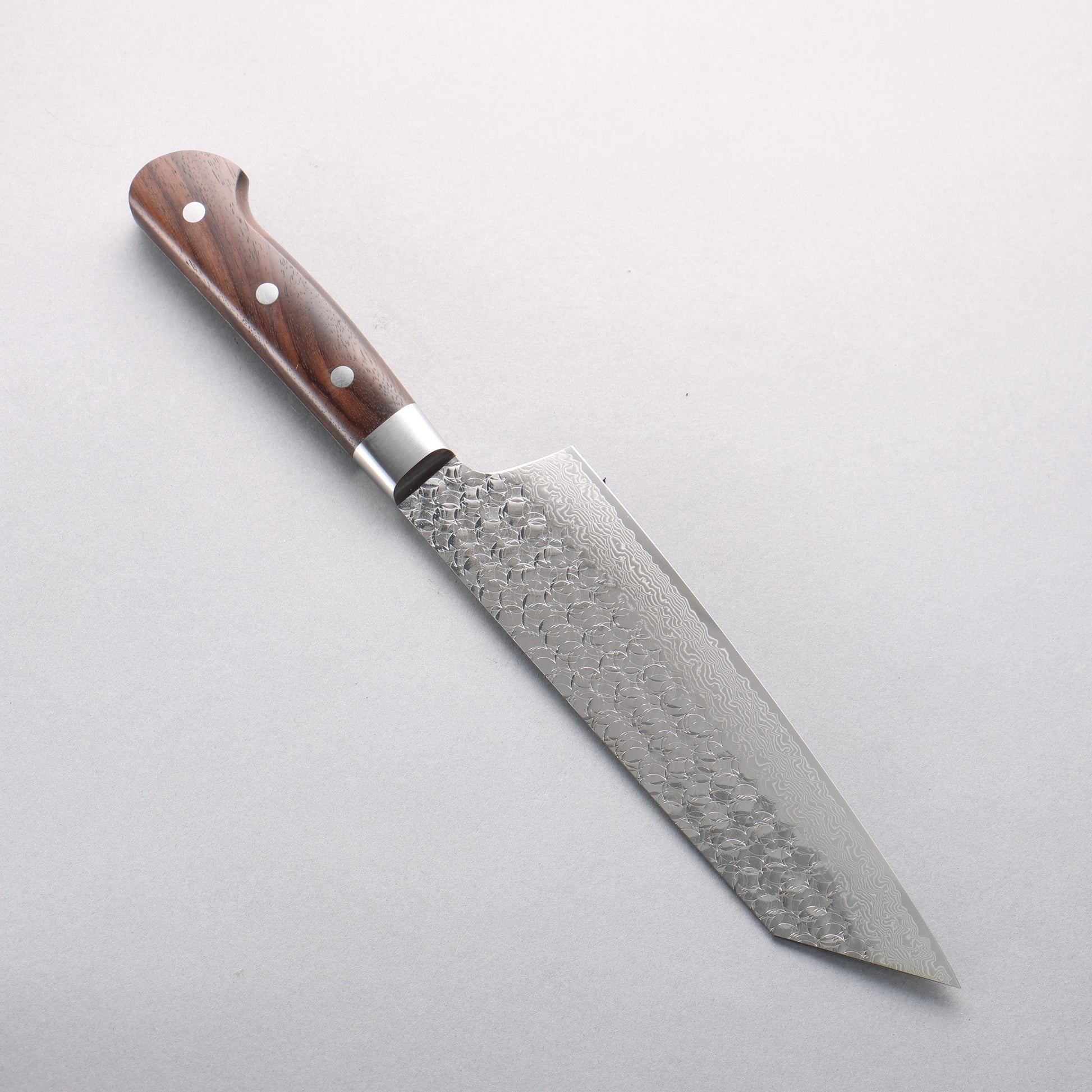 堺 孝行 SG2 鎚目 ダマスカス 磨き仕上げ 剣型牛刀包丁 190mm 紫檀柄 - 清助刃物