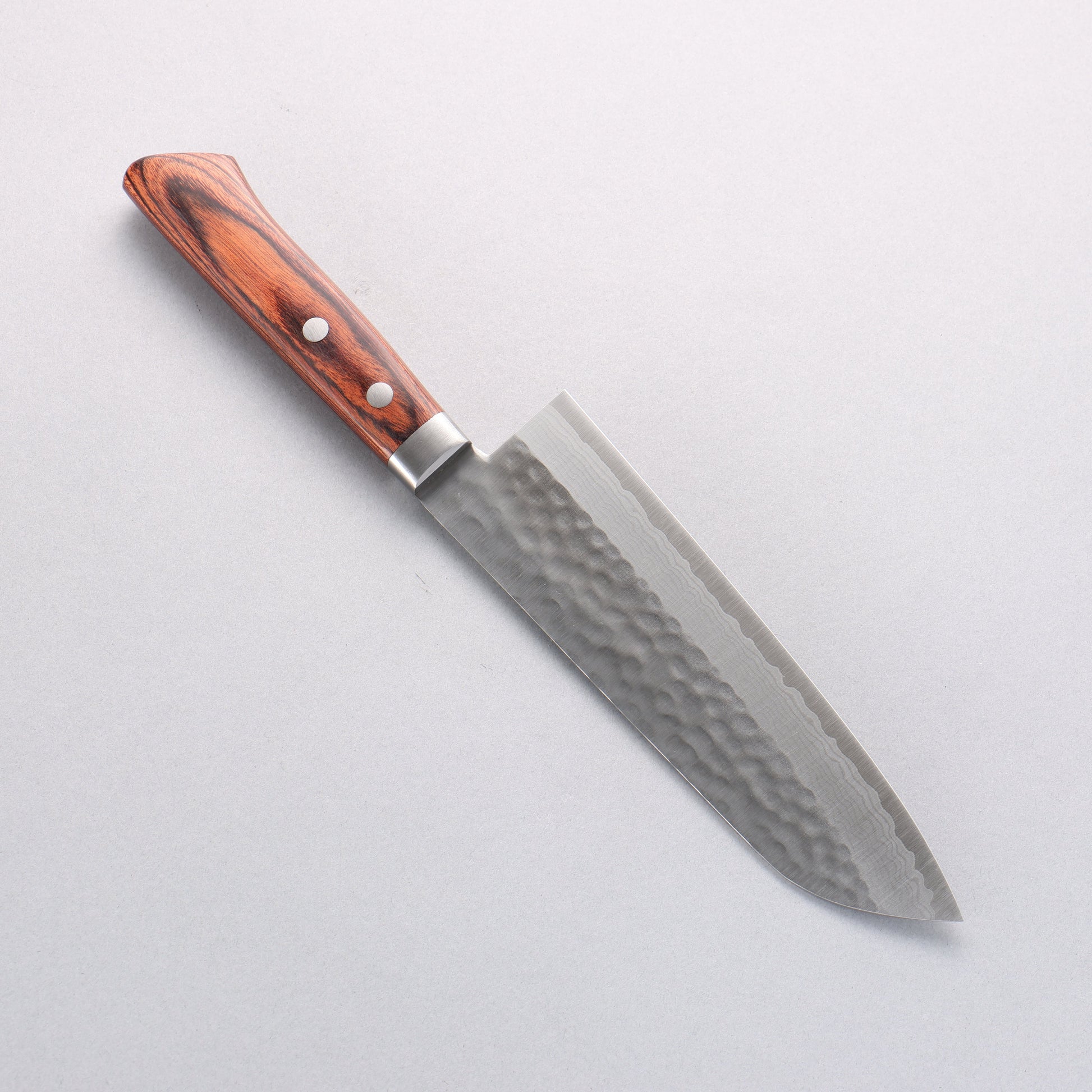 訓平 刻流（こくりゅう） V金10号 鎚目 ダマスカス 三徳包丁 170mm マホガニー柄 - 清助刃物