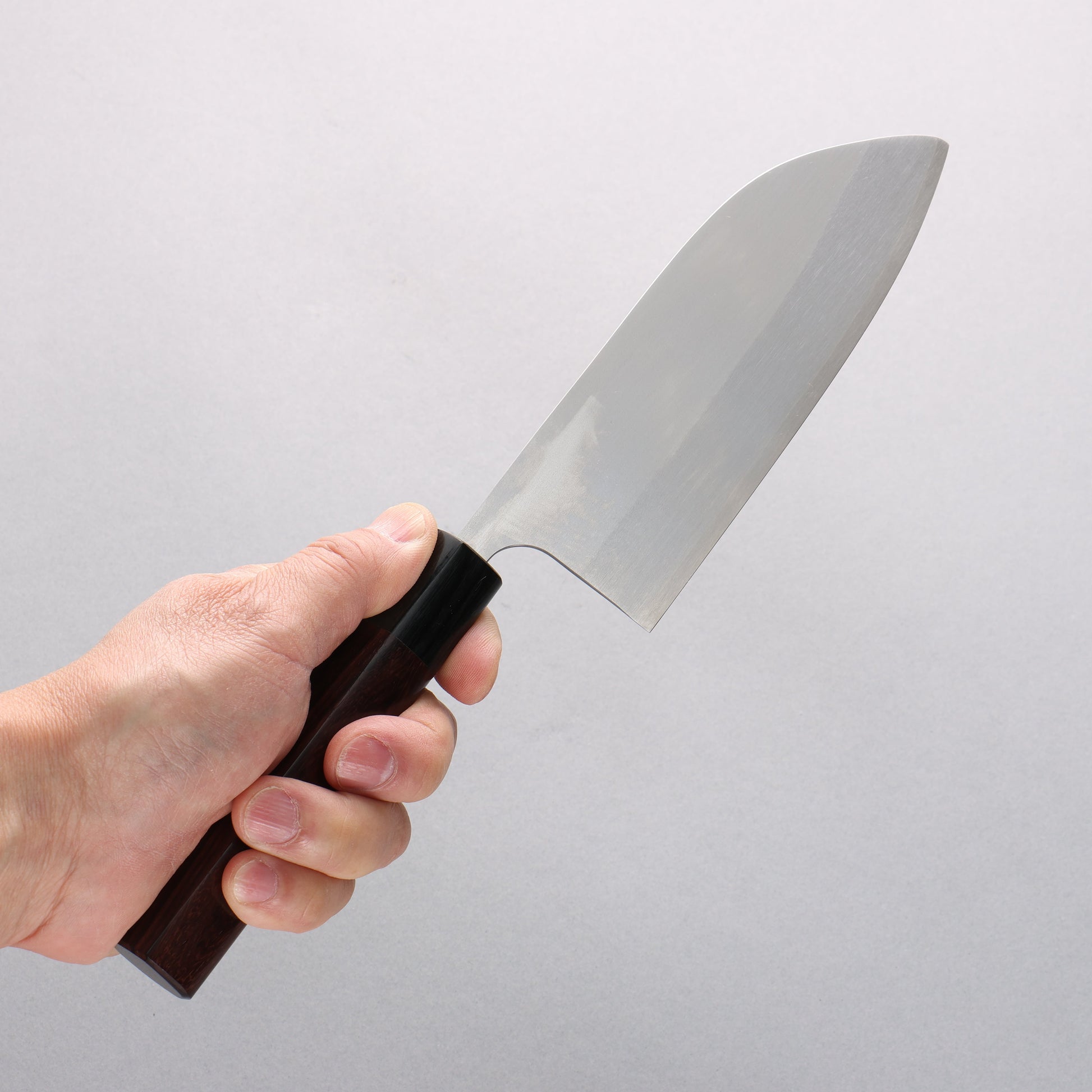 尾形 峻吾 SG2 研出 三徳(丸) 150mm 紫檀柄 - 清助刃物