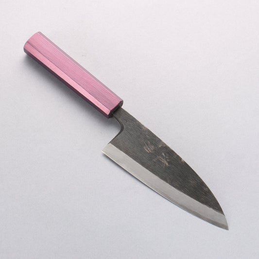 清助 白ニ鋼 黒打 出刃包丁 135mm - 清助刃物
