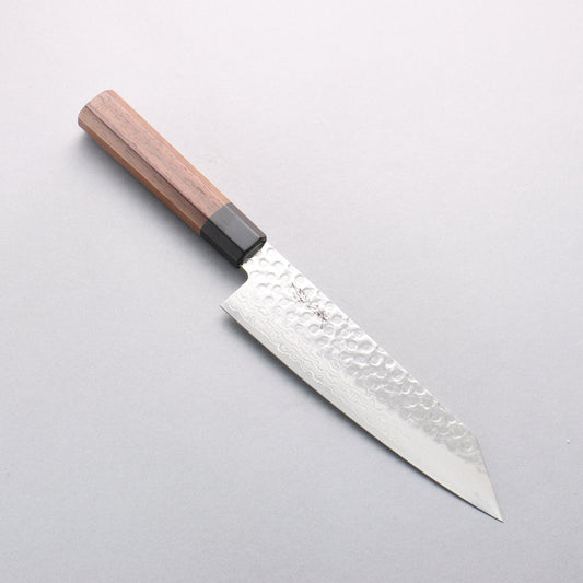清助 AUS10 45層ダマスカス 切付三徳包丁 180mm 紫檀柄 - 清助刃物