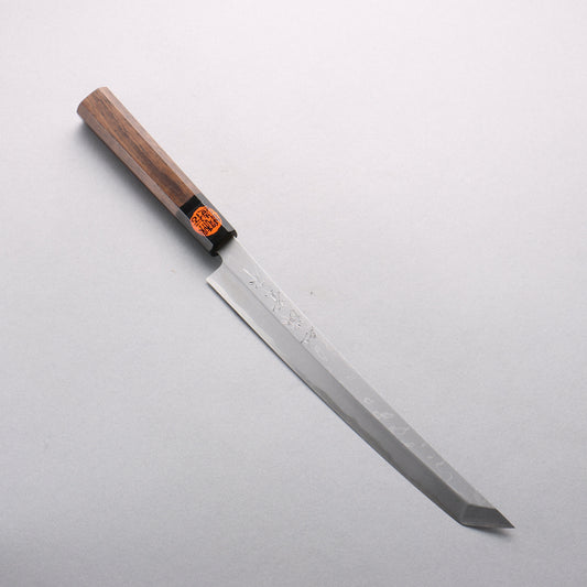 田中 誠貴 青ニ鋼 ダマスカス 先丸蛸引包丁 240mm ウォルナット柄 - 清助刃物