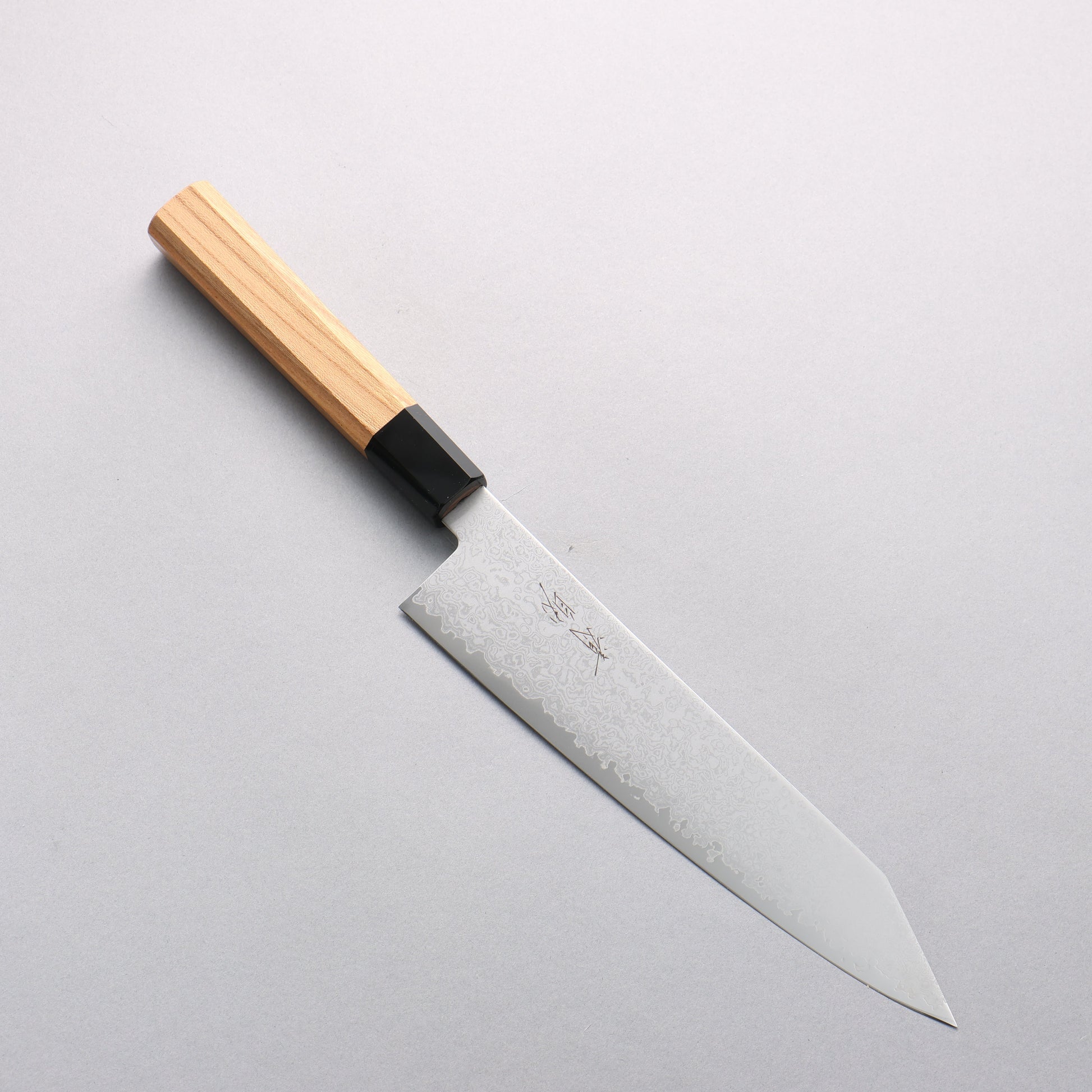 清助 V金10号 ダマスカス 切付牛刀包丁 210mm ケヤキ柄 - 清助刃物