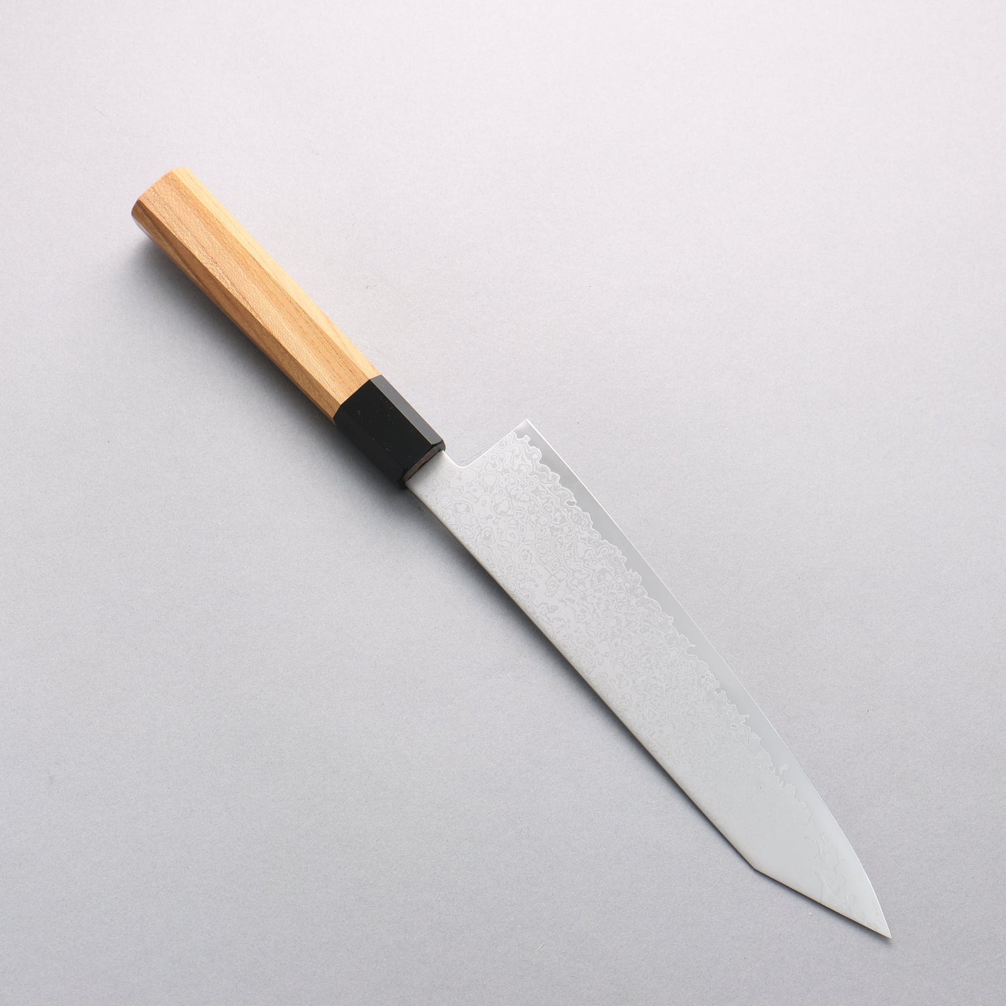 清助 V金10号 ダマスカス 切付牛刀包丁 210mm ケヤキ柄 - 清助刃物