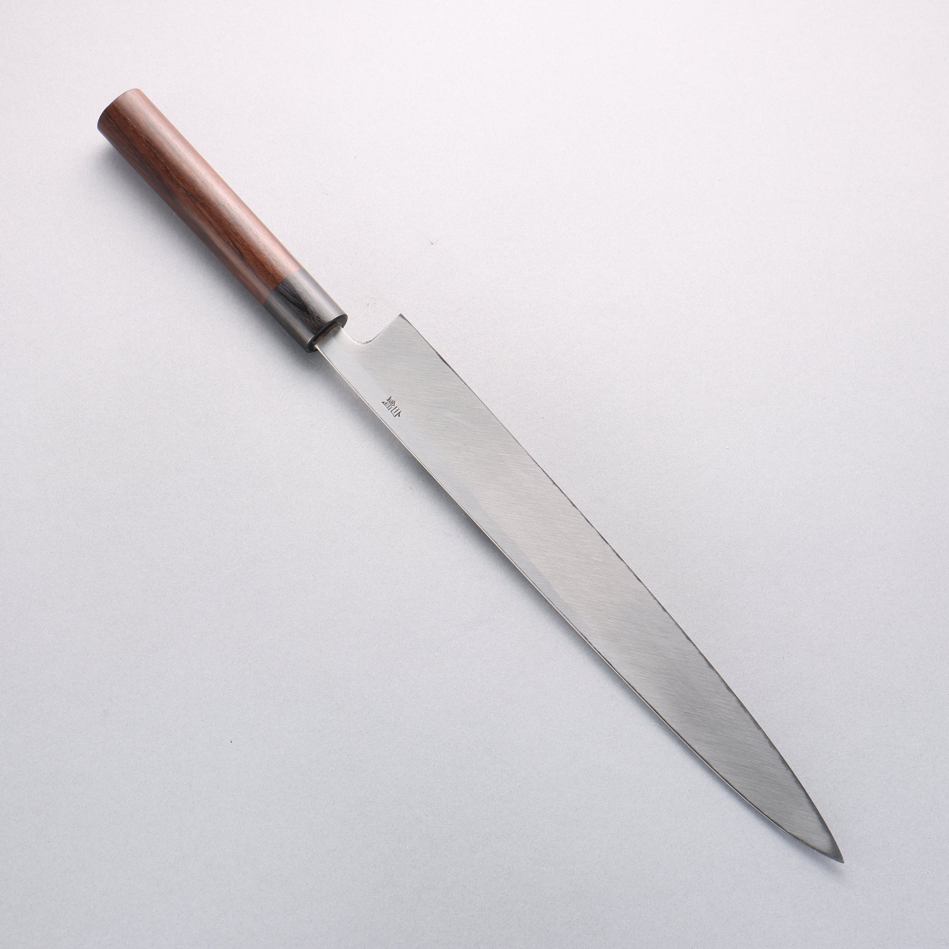清助 白鋼 霞研 柳刃包丁 300mm 紫檀柄 - 清助刃物