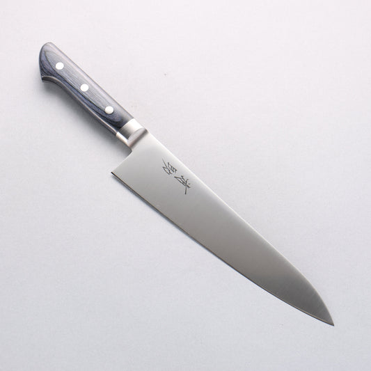 清助 青天 モリブデン鋼（MOL） 牛刀包丁 和包丁 210mm 合板 (紺色)柄 鞘付き - 清助刃物