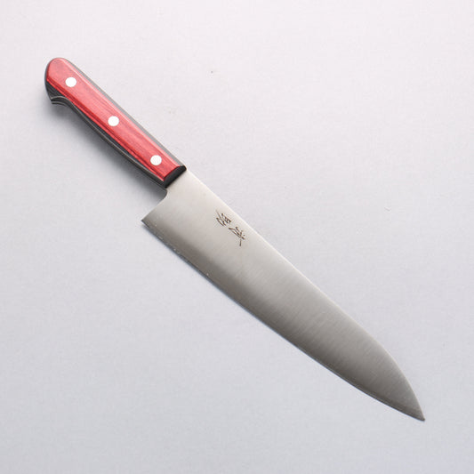 清助 SLD鋼 磨き仕上げ 牛刀包丁 210mm 赤合板柄 - 清助刃物