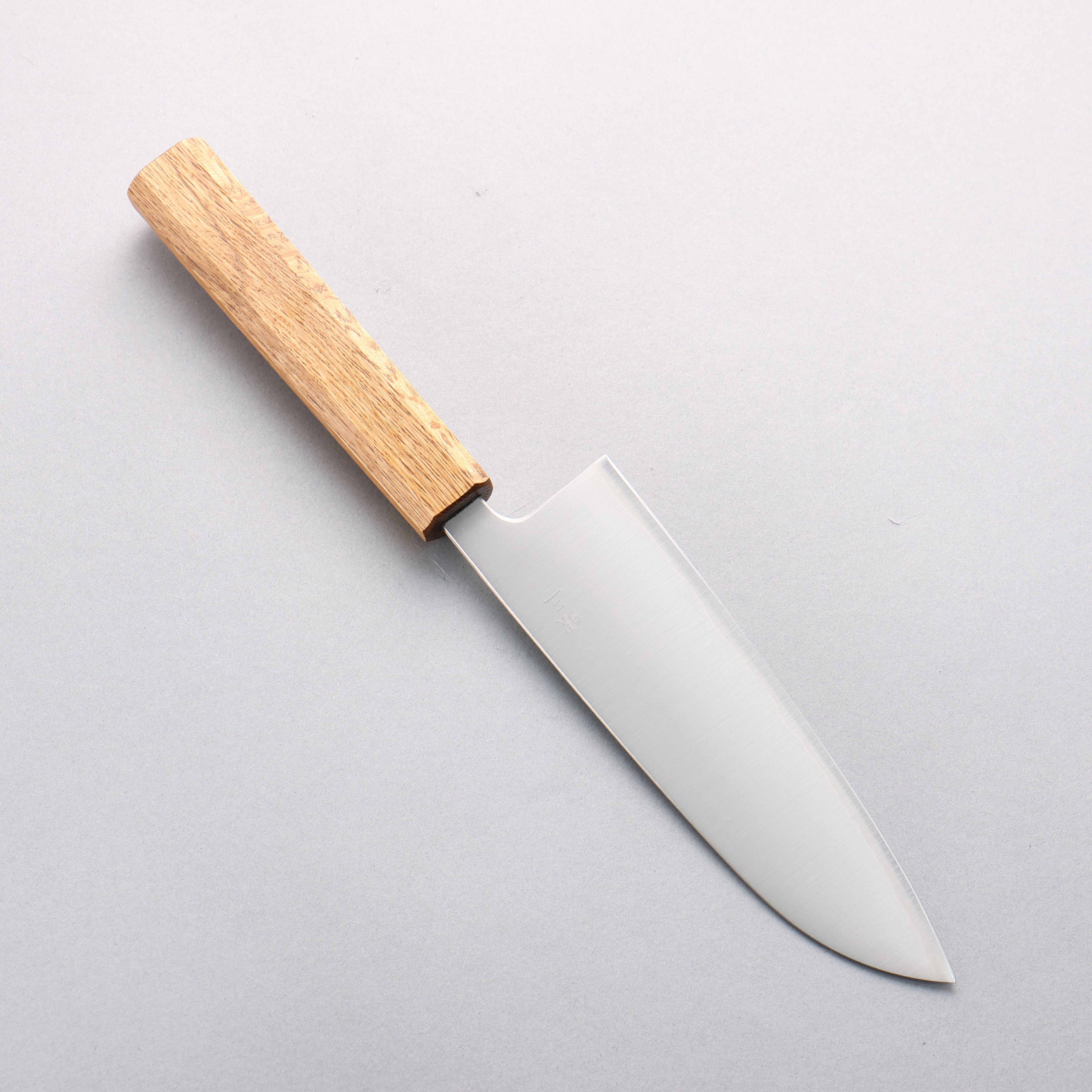清助 銀三鋼 磨き仕上げ 三徳包丁 165mm 樫柄 - 清助刃物