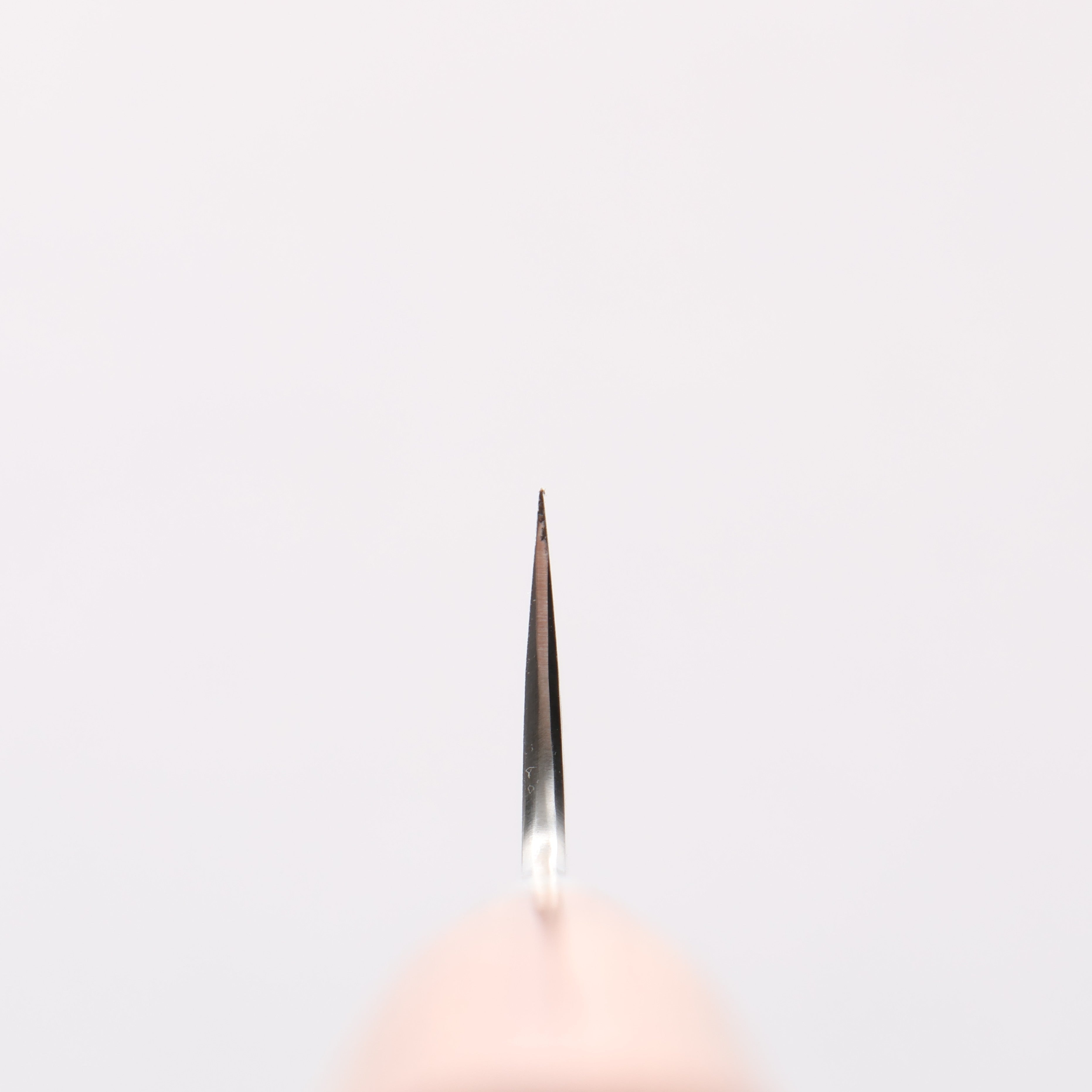 加茂刃物 V金10号 ダマスカス ペティーナイフ 120mm 茶合板柄 - 清助刃物