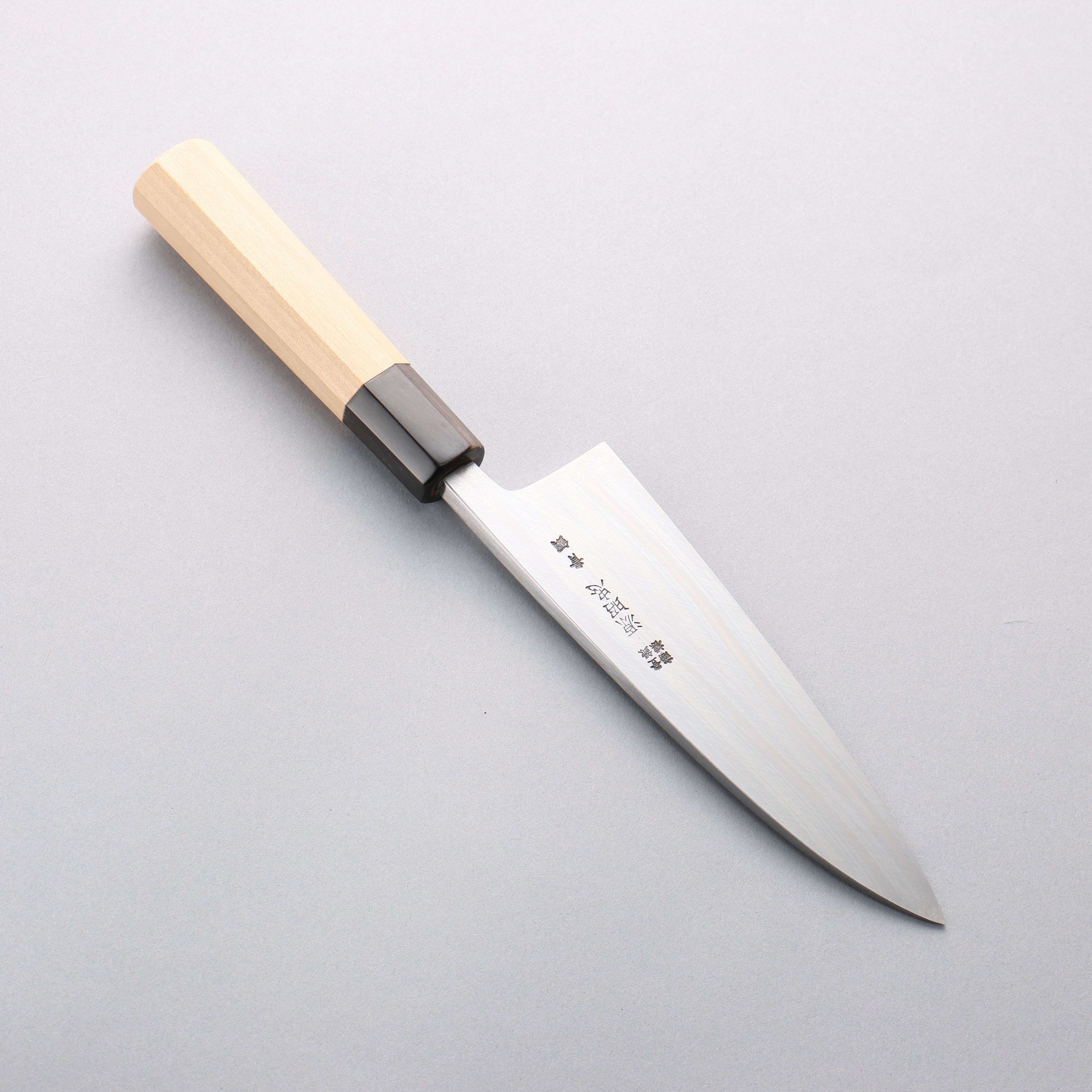 源 昭忠 青ニ鋼 相出刃 165mm 朴 (口輪：水牛)柄 - 清助刃物