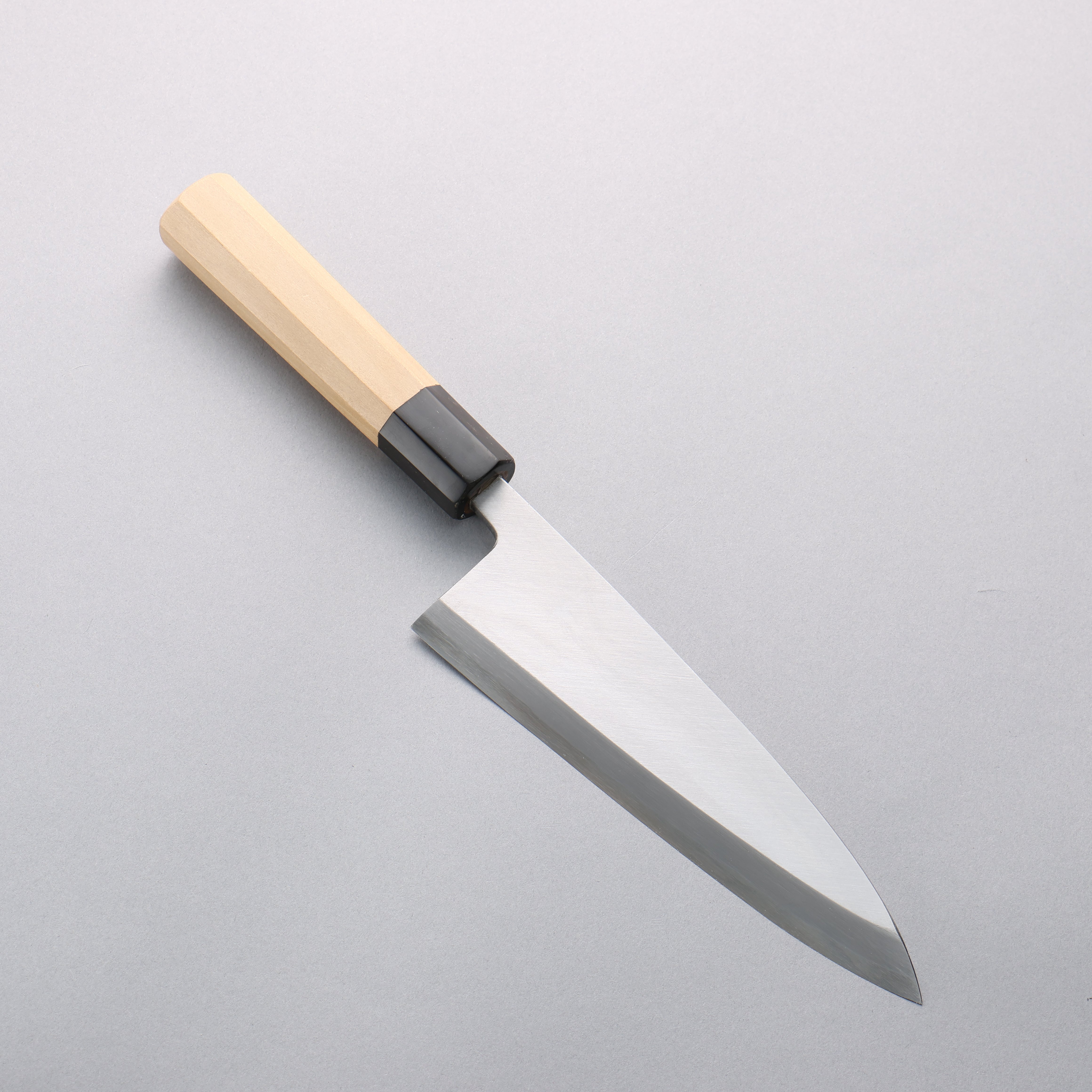 源 昭忠 青ニ鋼 相出刃 180mm 朴 (口輪：水牛)柄 - 清助刃物